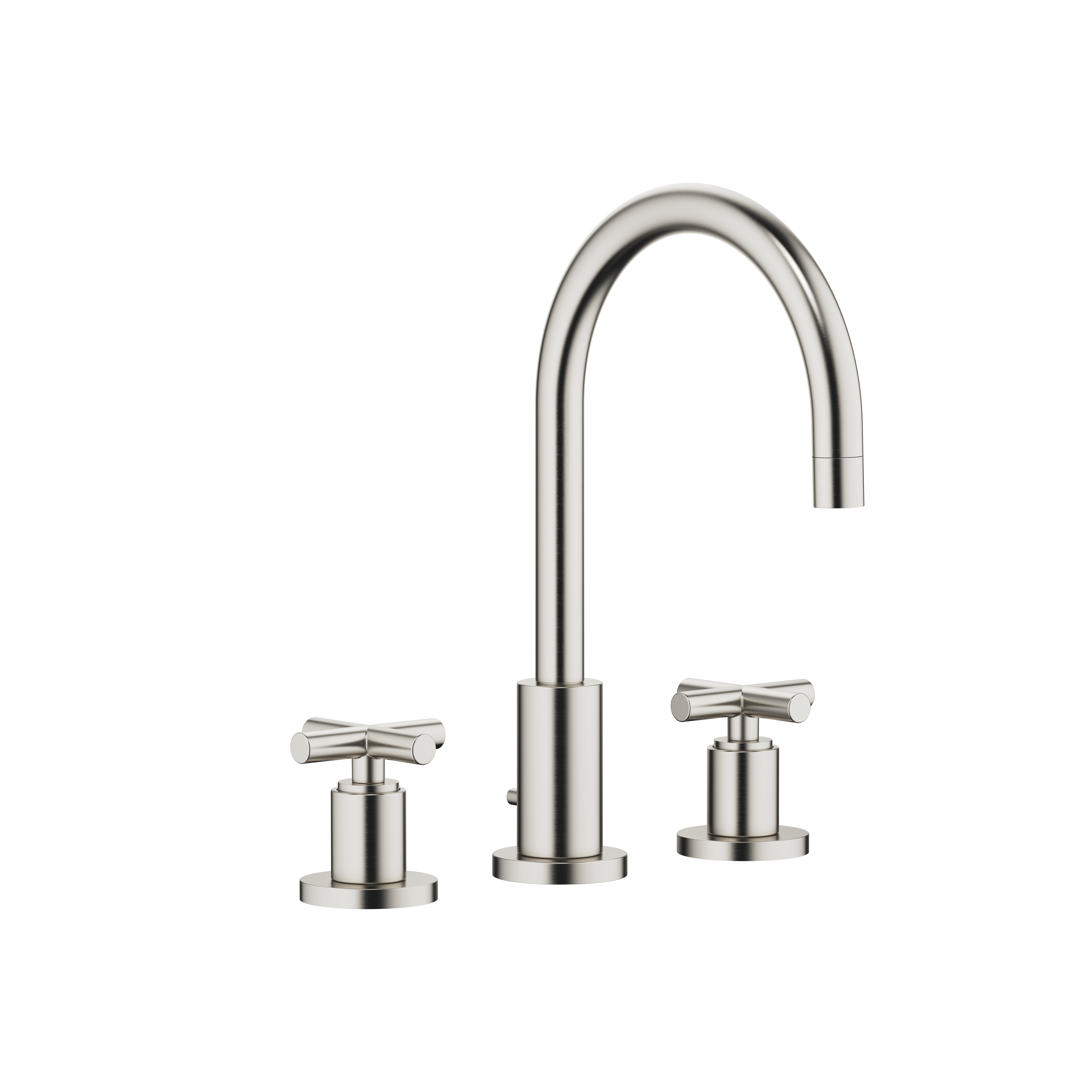 DornBracht TARA Three-hole lavatory mixer with drain - Brushed Platinum