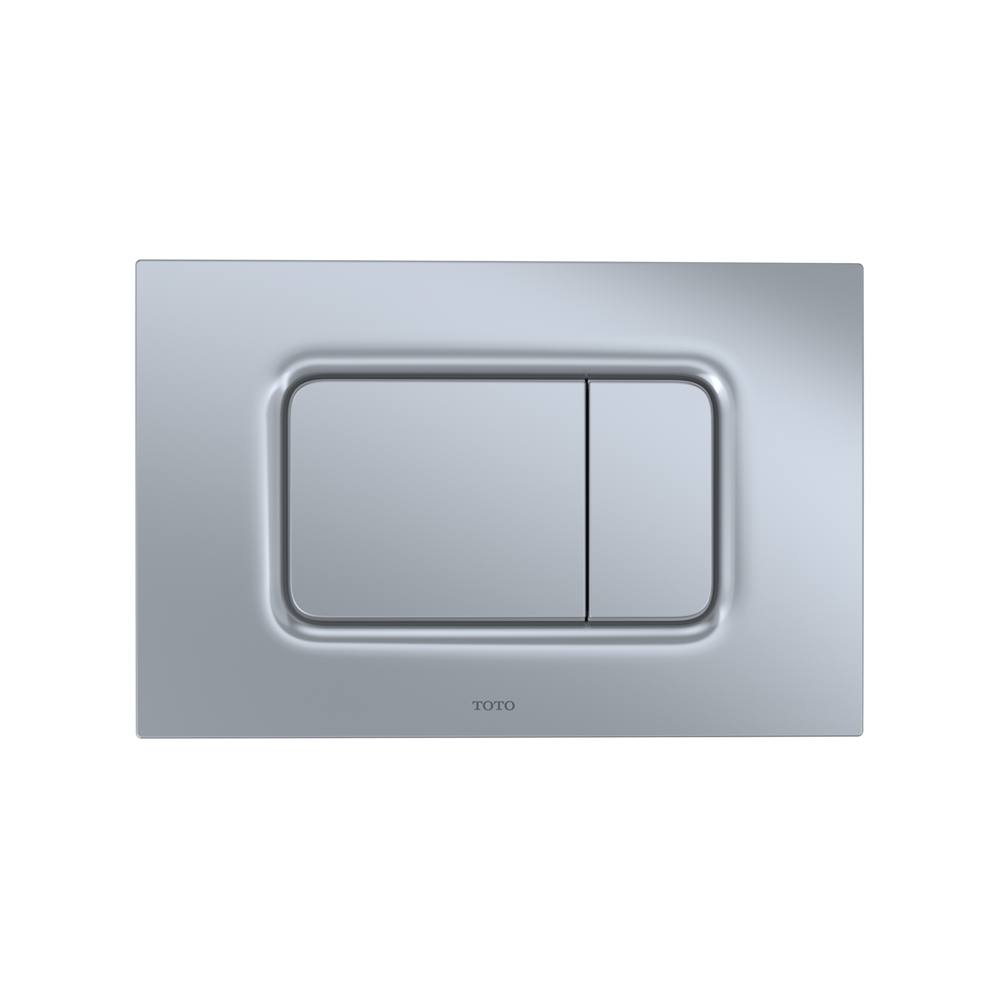 TOTO TOTO® Dual Flush Rectangle Push Button Plate for Select DuoFit In-Wall Tank Unit, Matte Silver - YT920#MS