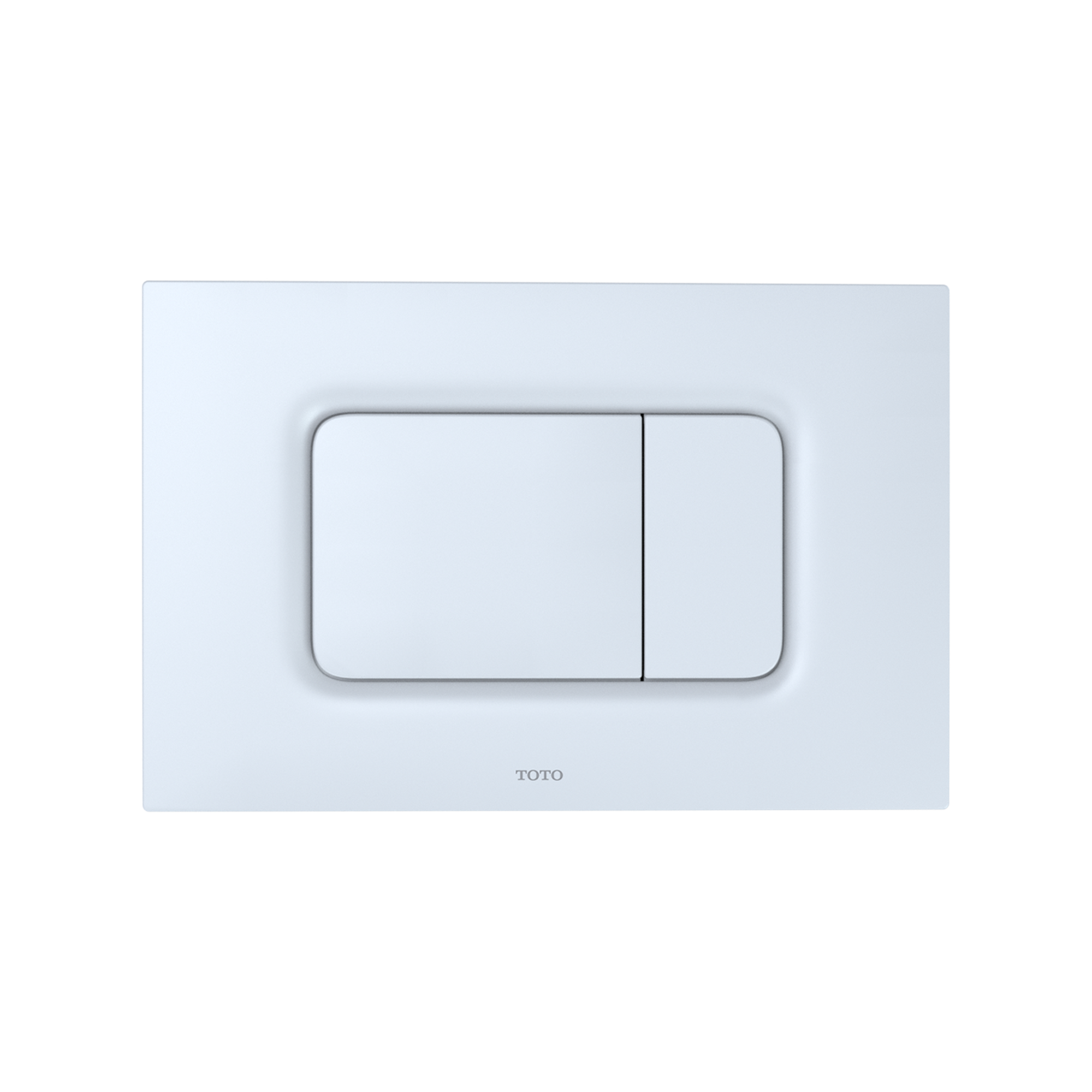 TOTO TOTO® Dual Flush Rectangle Push Button Plate for Select DuoFit In-Wall Tank Unit, White Matte - YT920#WH