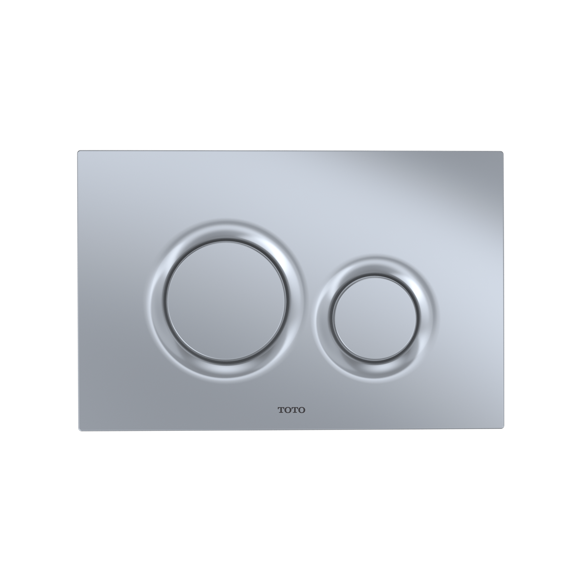 TOTO TOTO® Dual Flush Round Push Button Plate for Select DuoFit In-Wall Tank Unit, Matte Silver - YT930#MS