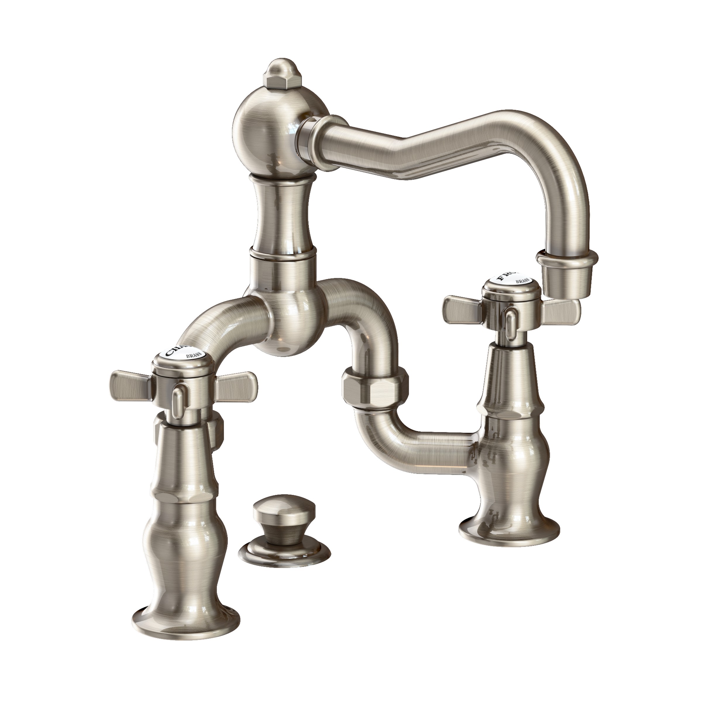 Newport Brass Fairfield Lavatory Bridge Faucet Antique Nickel