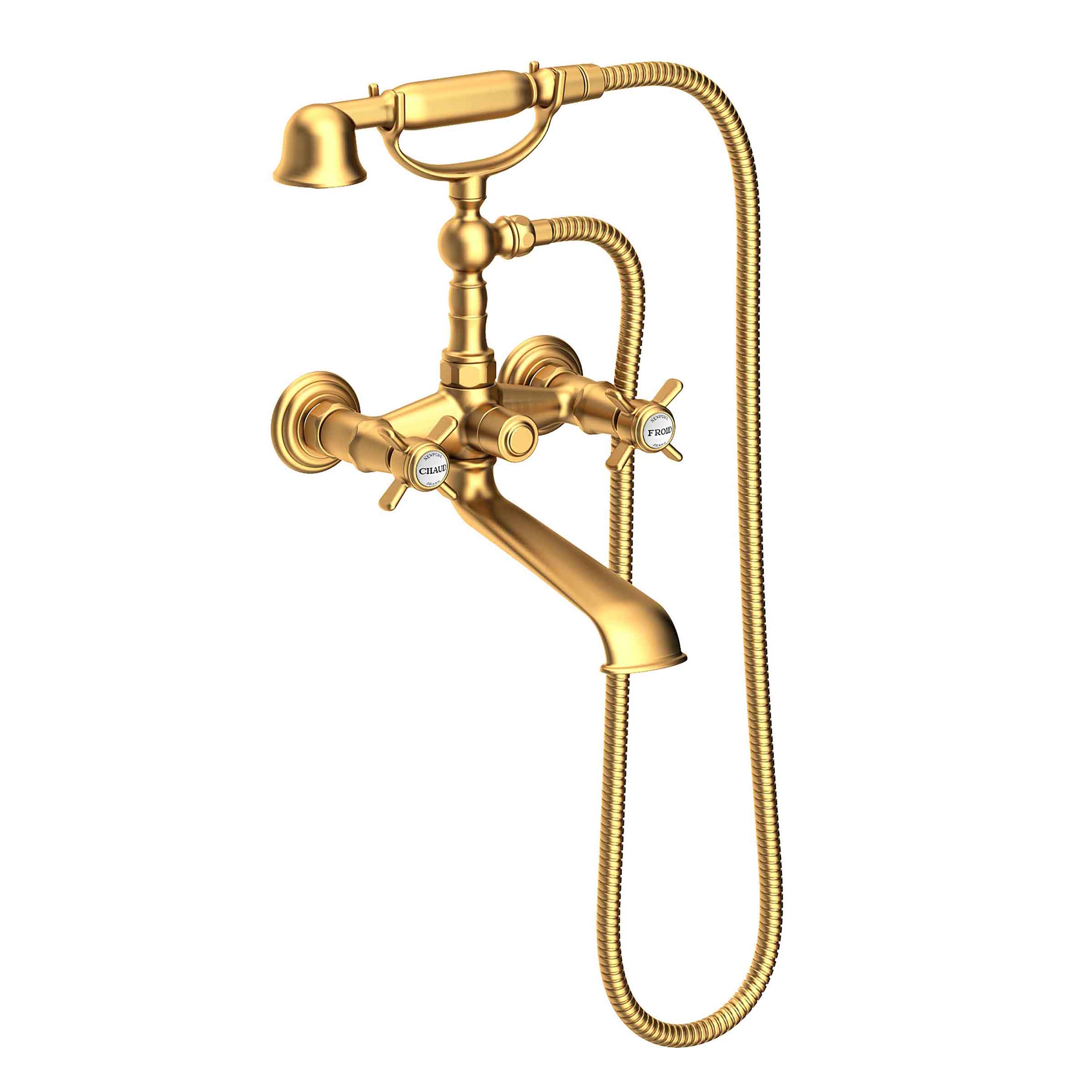 Newport Brass Fairfield Exposed Tub & Hand Shower Set - Wall Mount Satin Bronze (PVD)