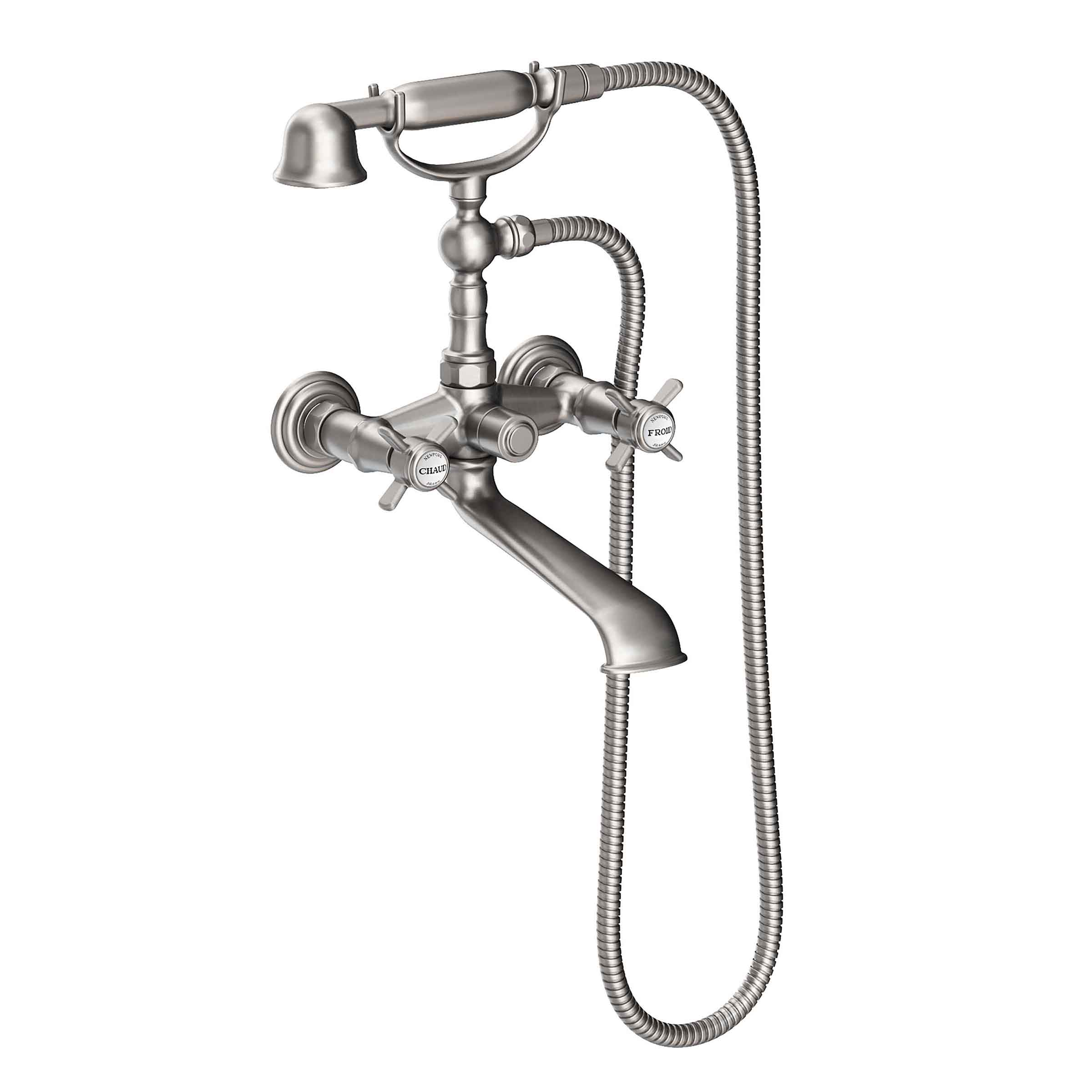 Newport Brass Fairfield Exposed Tub & Hand Shower Set - Wall Mount Stainless Steel (PVD)