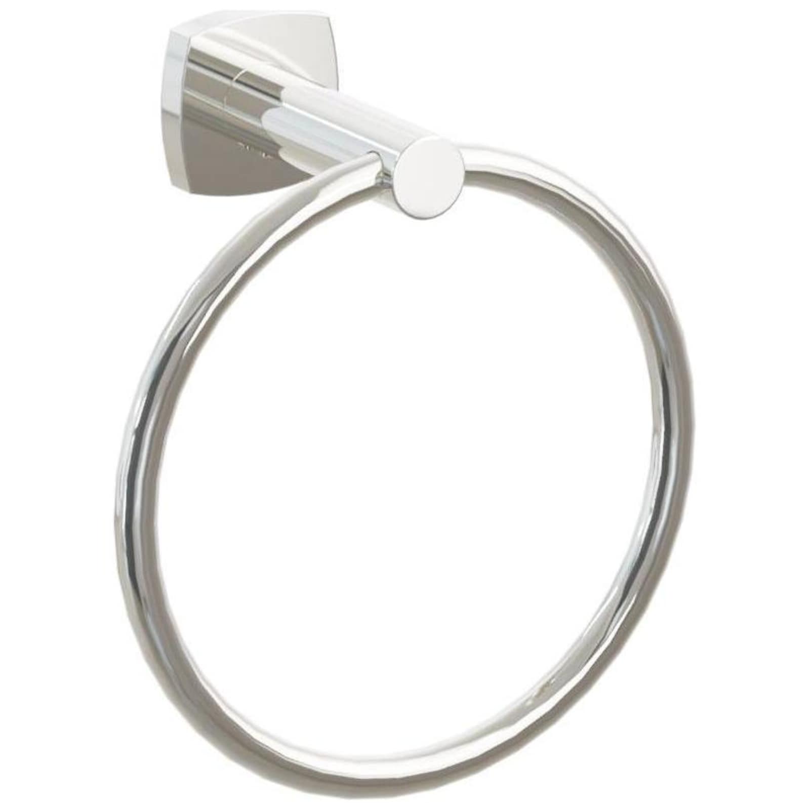 Emtek Modern Tubular 6-3/4" Wall Mounted Towel Ring with Soft Square Rosette