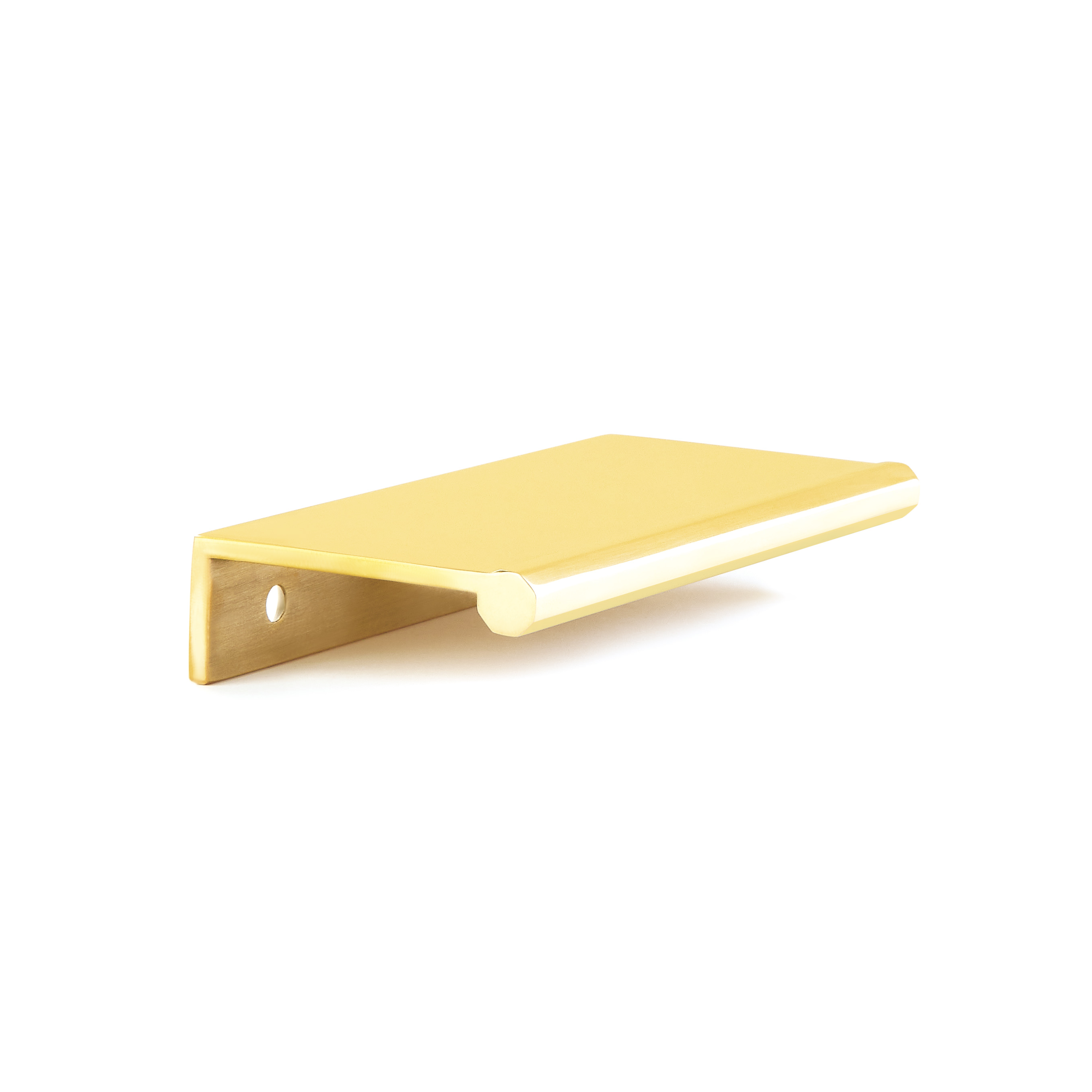 Schaub and Company Baker, Edge Pull, Unlacquered Brass, 3" cc, 4-1/4" Overall