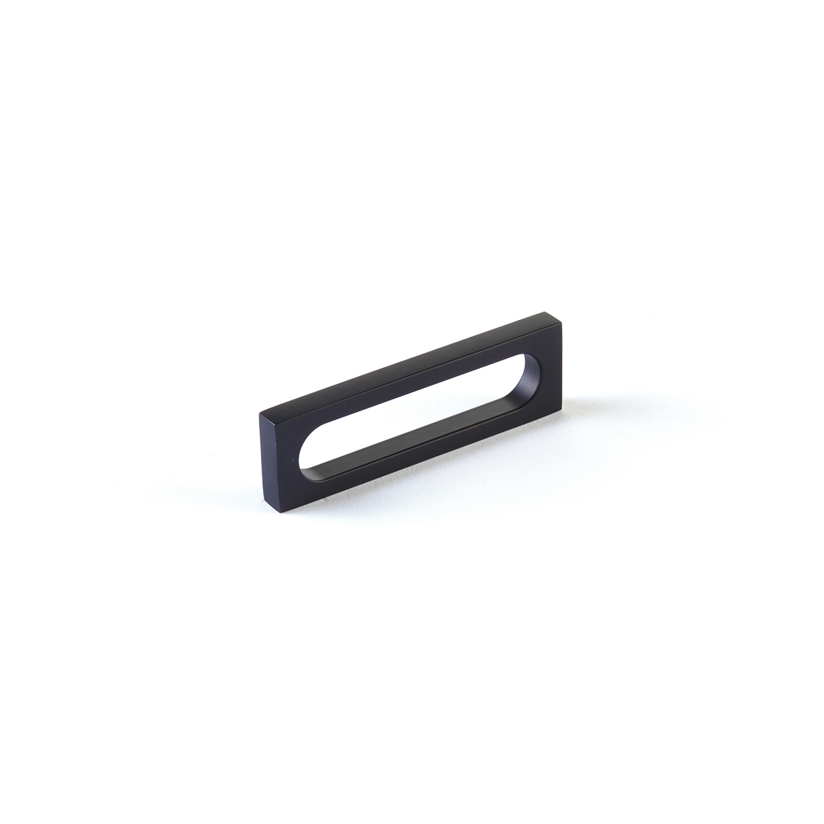 Schaub and Company Cafe, Pull, Modern Oval Slot, Matte Black, 3-1/2" cc