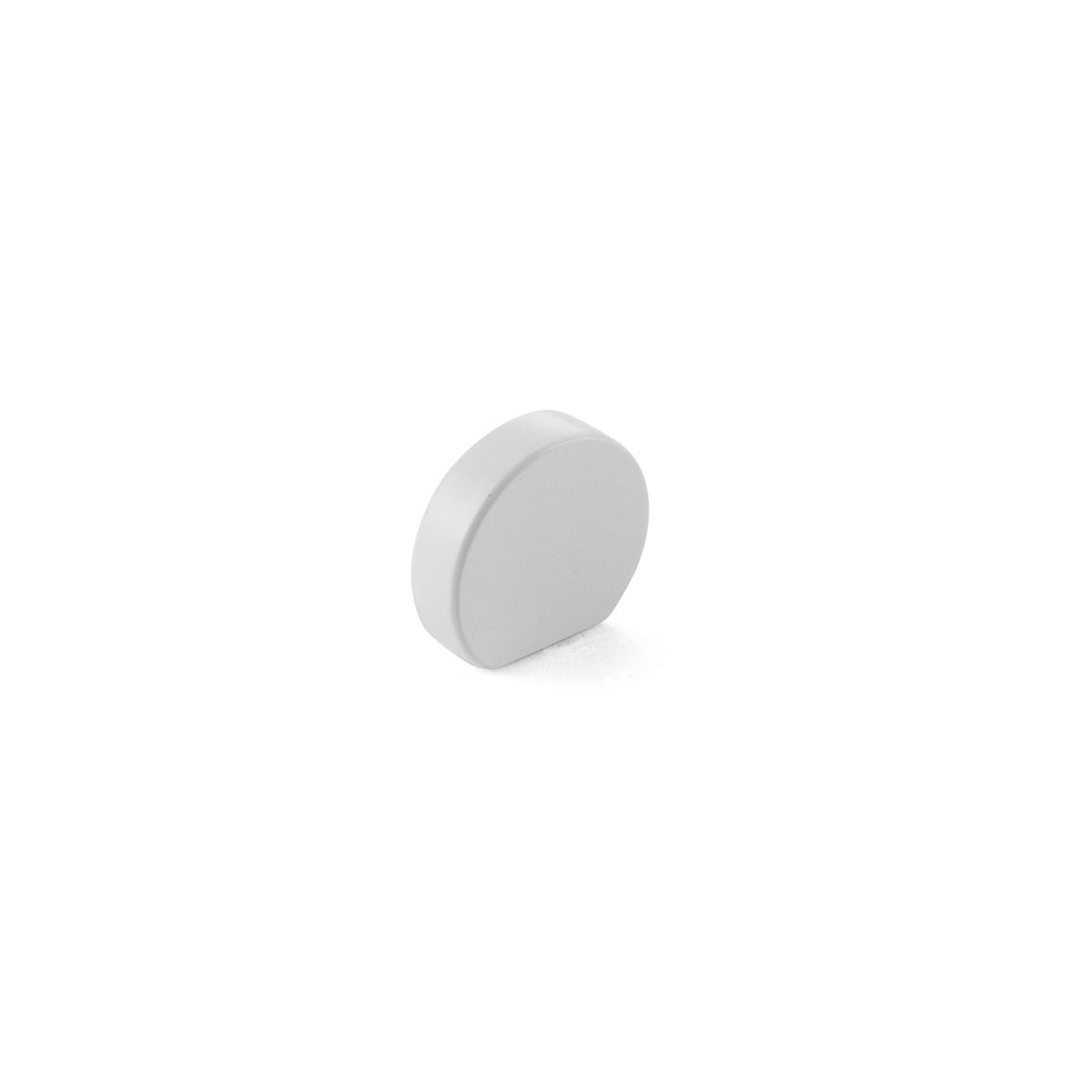 Schaub and Company Cafe, Knob, Modern Oval, Matte White, 1" Width, 7/8" cc