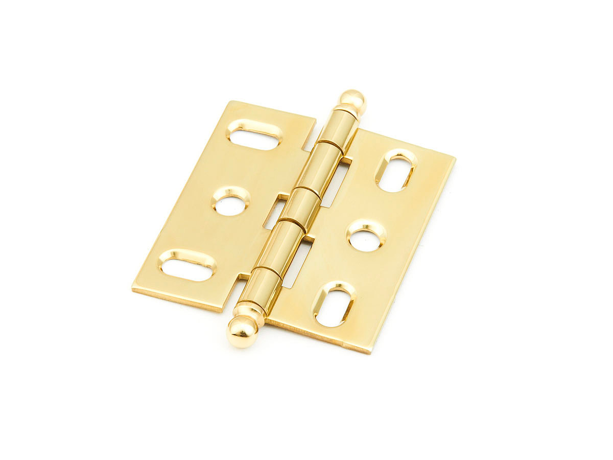 Schaub and Company Hinge, Ball Tip Mortise, Polished Brass