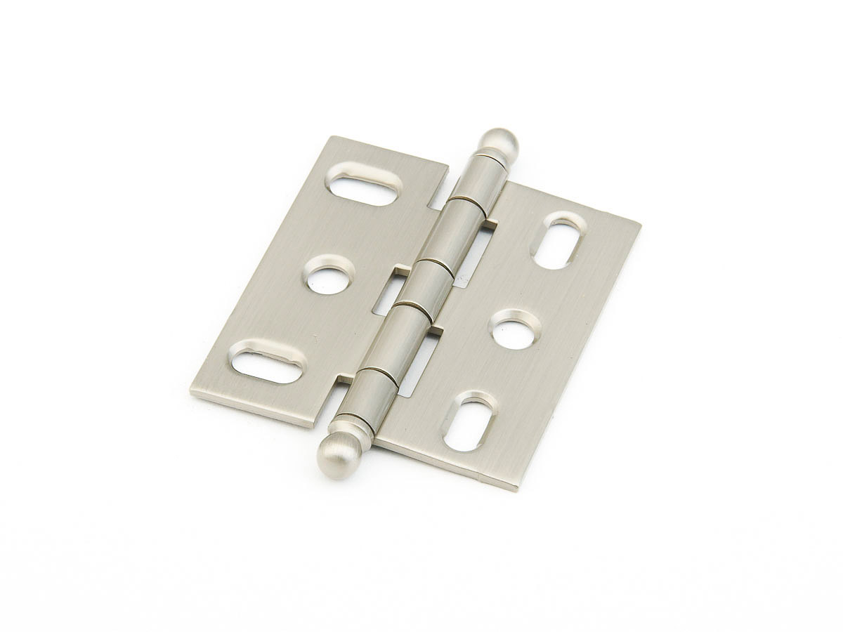 Schaub and Company Hinge, Ball Tip Mortise, Satin Nickel