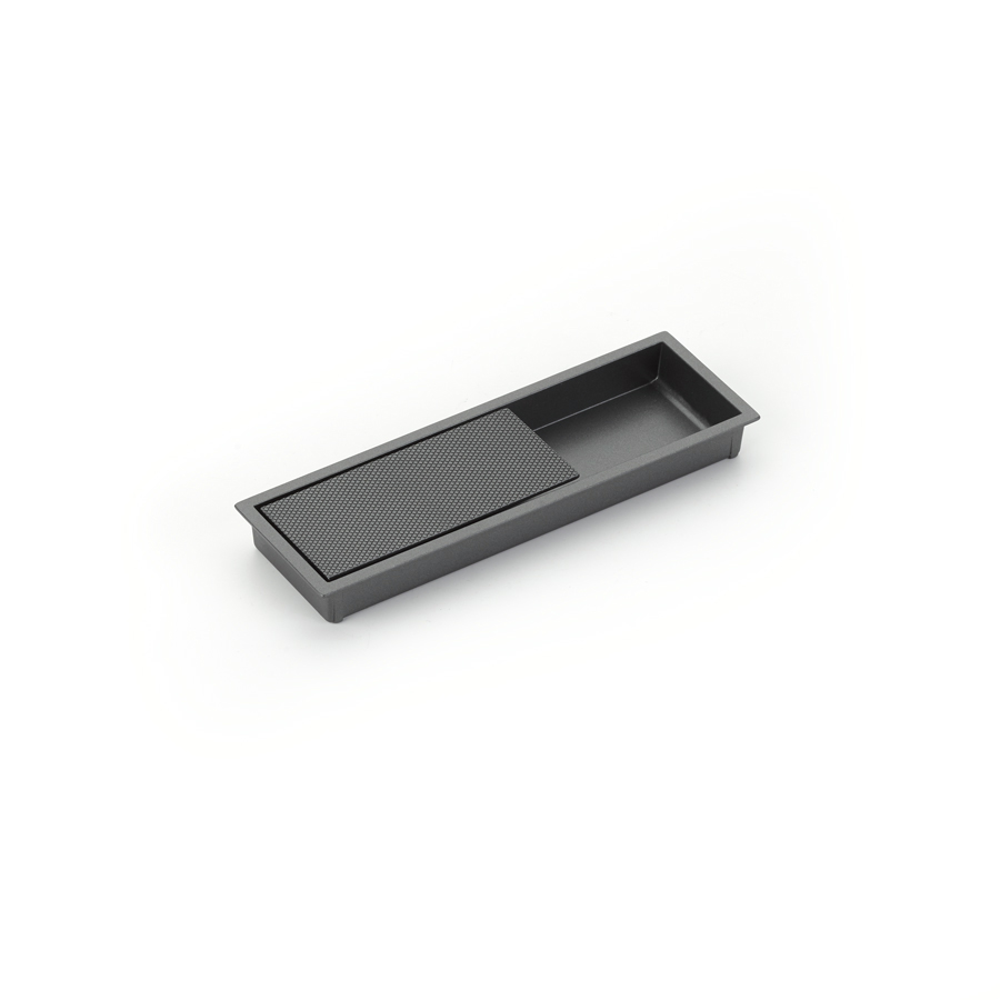 Schaub and Company Modo, Rectangular Recessed Pull, Gun Metal, 6-1/4" x 2" Overall