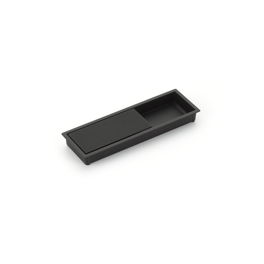 Schaub and Company Modo, Rectangular Recessed Pull, Matte Black, 6-1/4" x 2" Overall