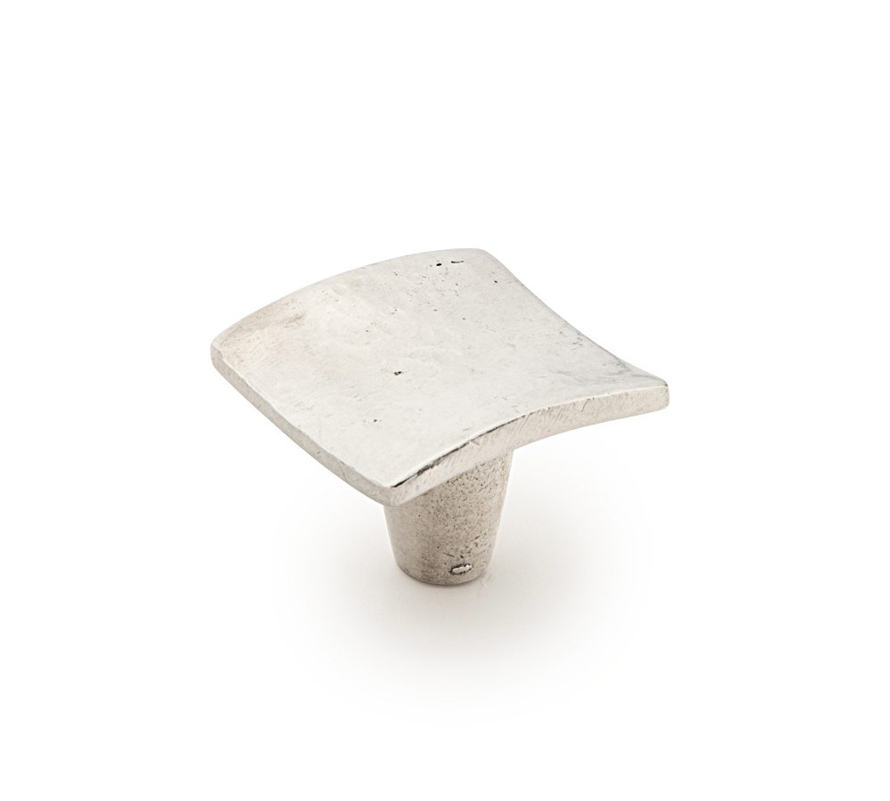 Schaub and Company Martello, Square Knob, Natural Britannium