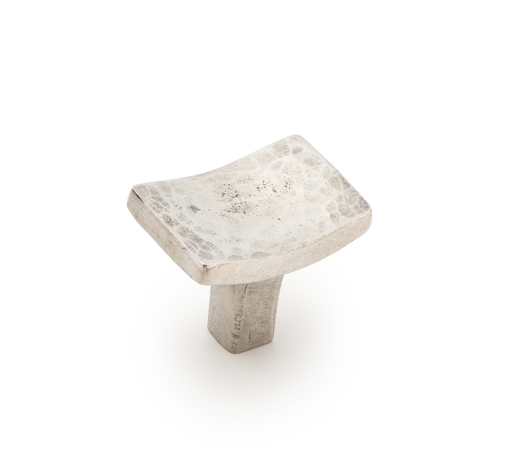 Schaub and Company Martello, Rectangular Knob, Natural Britannium