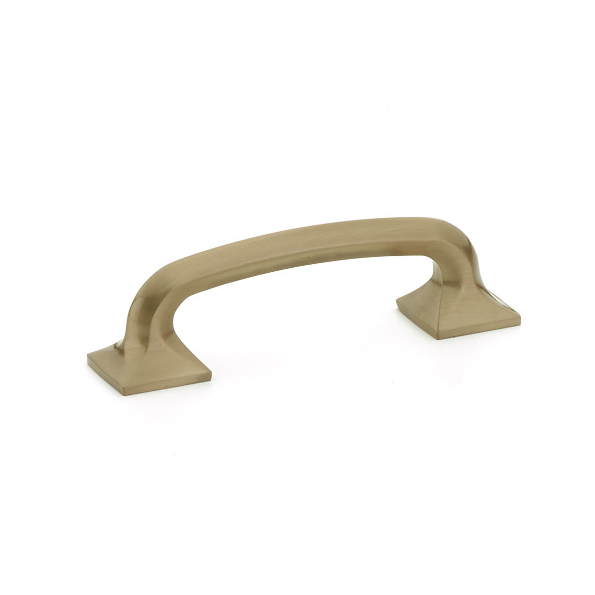 Schaub and Company Northport, Pull, square bases, 3-1/2" cc, Brushed Bronze