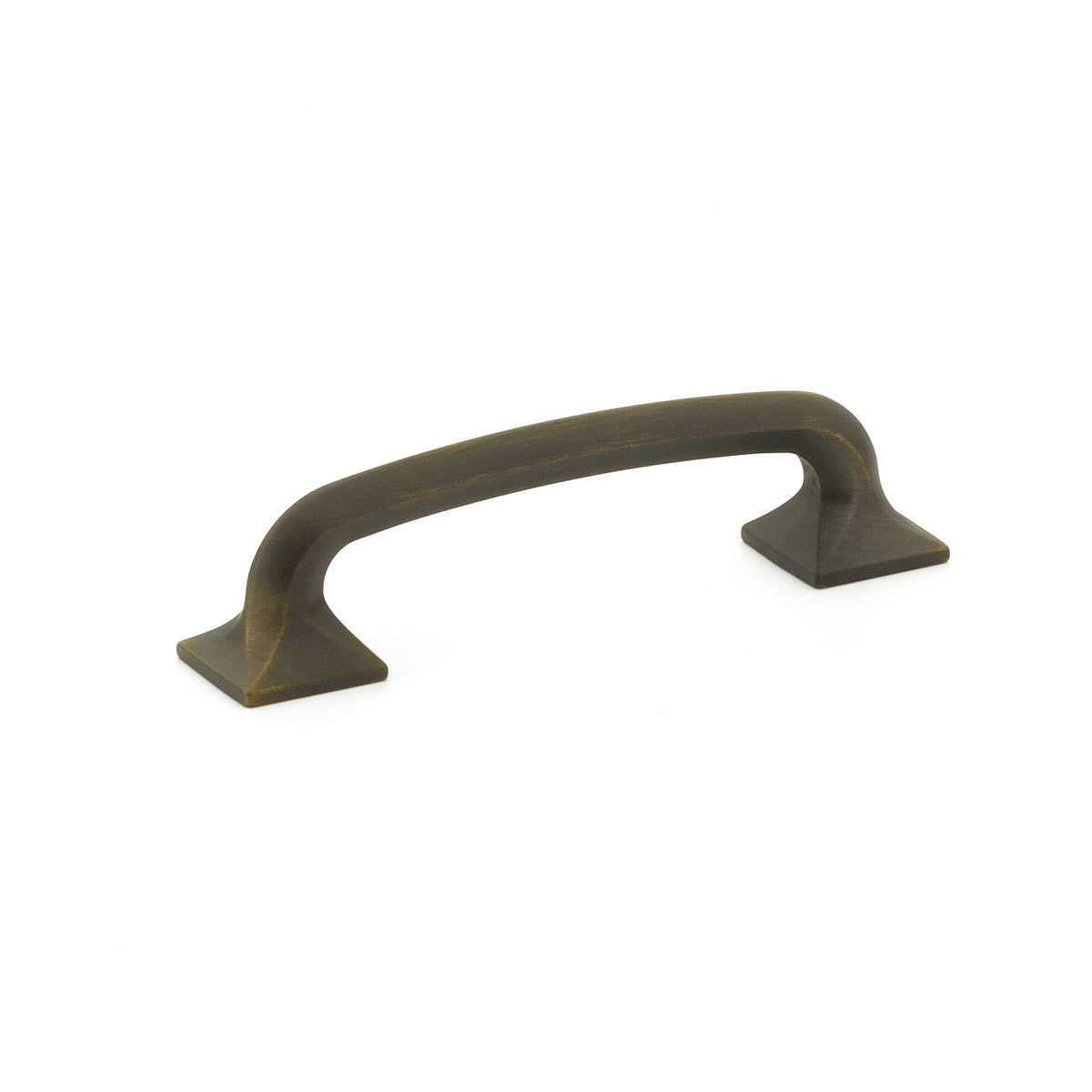 Schaub and Company Northport, Pull, square bases, 4" cc, Ancient Bronze