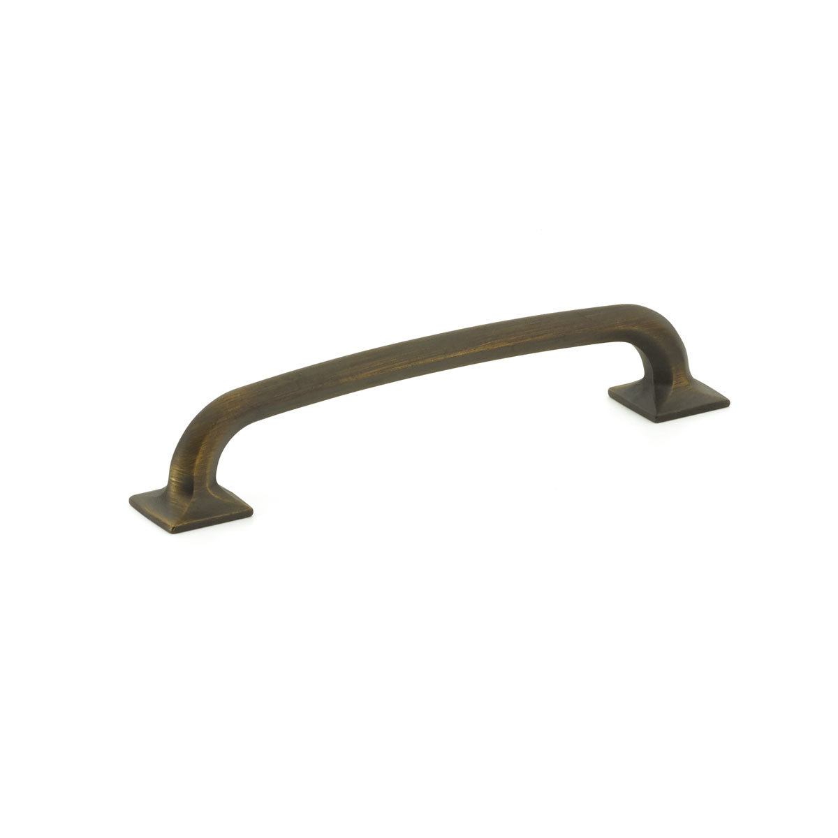 Schaub and Company Northport, Pull, square bases, 6" cc, Ancient Bronze