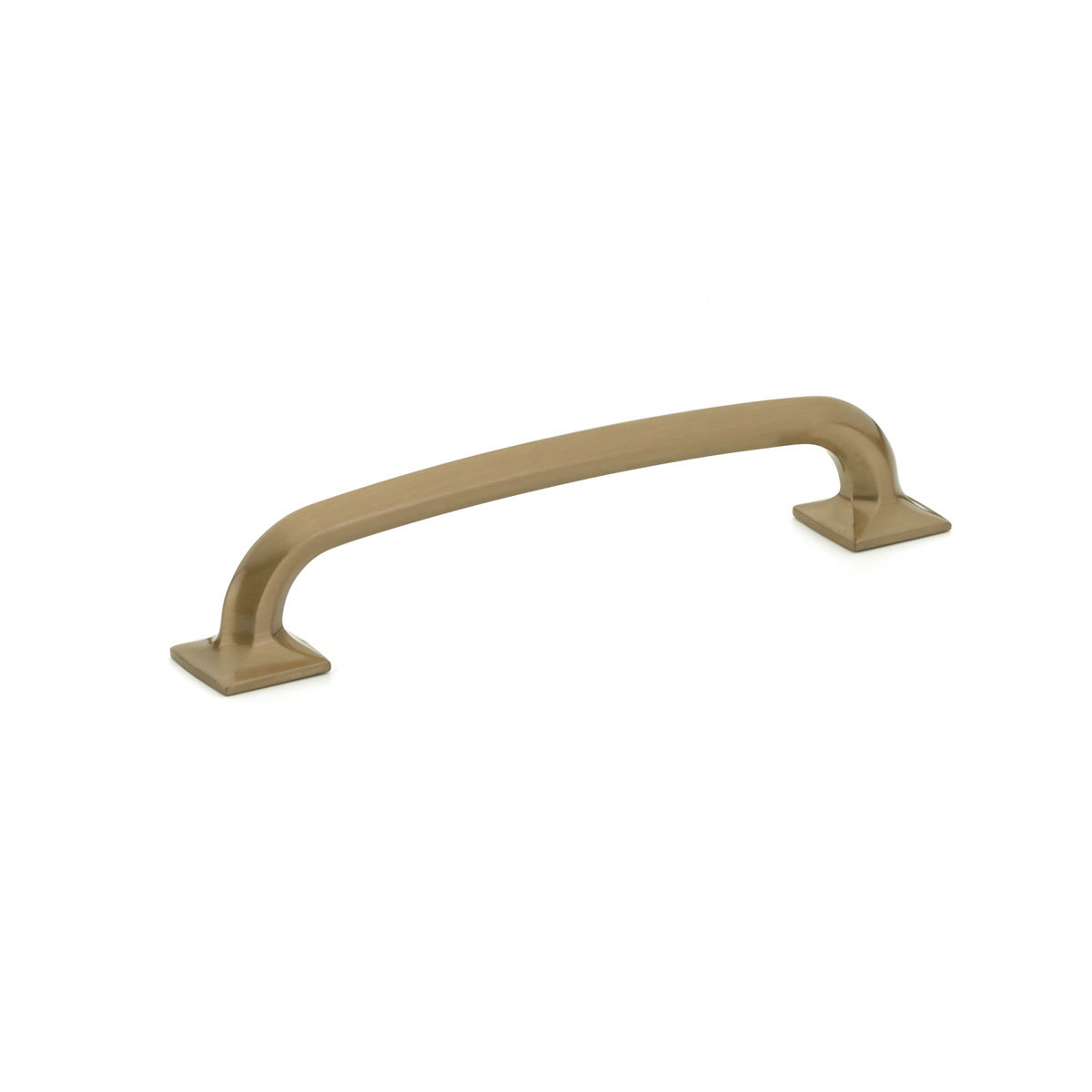 Schaub and Company Northport, Pull, square bases, 6" cc, Brushed Bronze