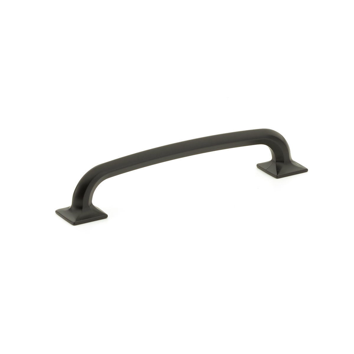 Schaub and Company Northport, Pull, square bases, 6" cc, Matte Black