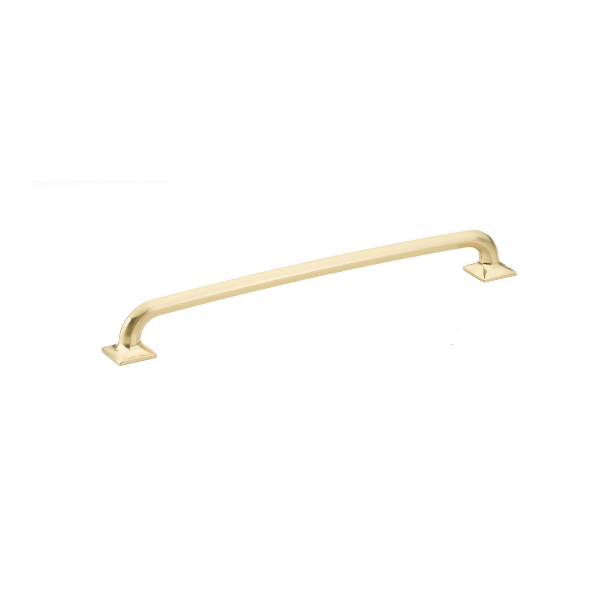 Schaub and Company Northport, Pull, square bases, 10" cc, Signature Satin Brass