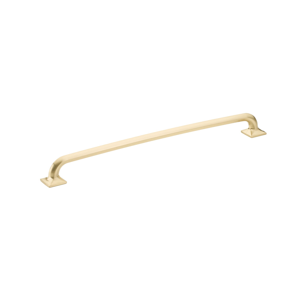 Schaub and Company Northport, Pull, square bases, 12" cc, Signature Satin Brass