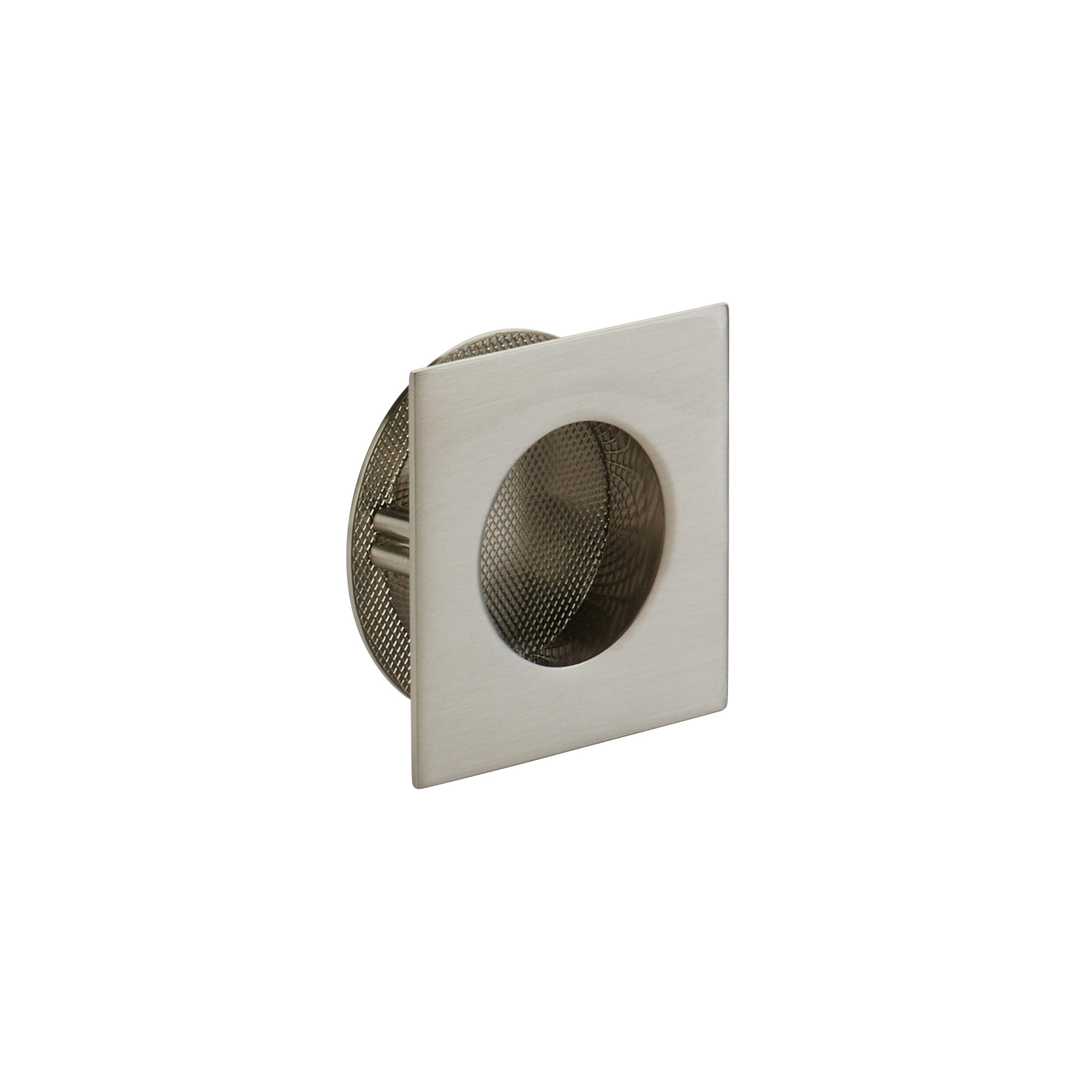 Schaub and Company Urbano, Square Recessed Pull, Brushed Nickel, 3" Overall