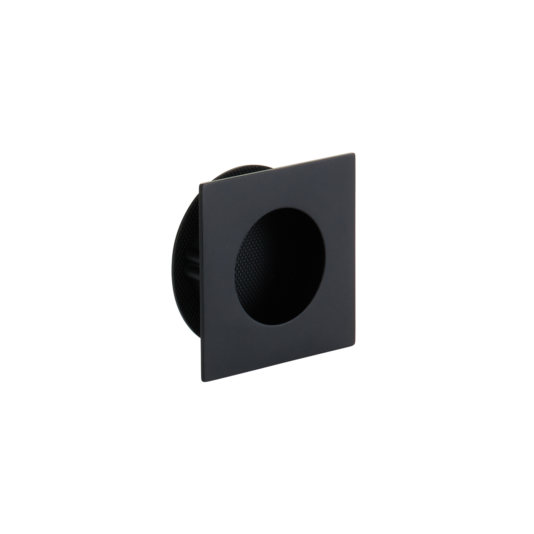 Schaub and Company Urbano, Square Recessed Pull, Matte Black, 3" Overall