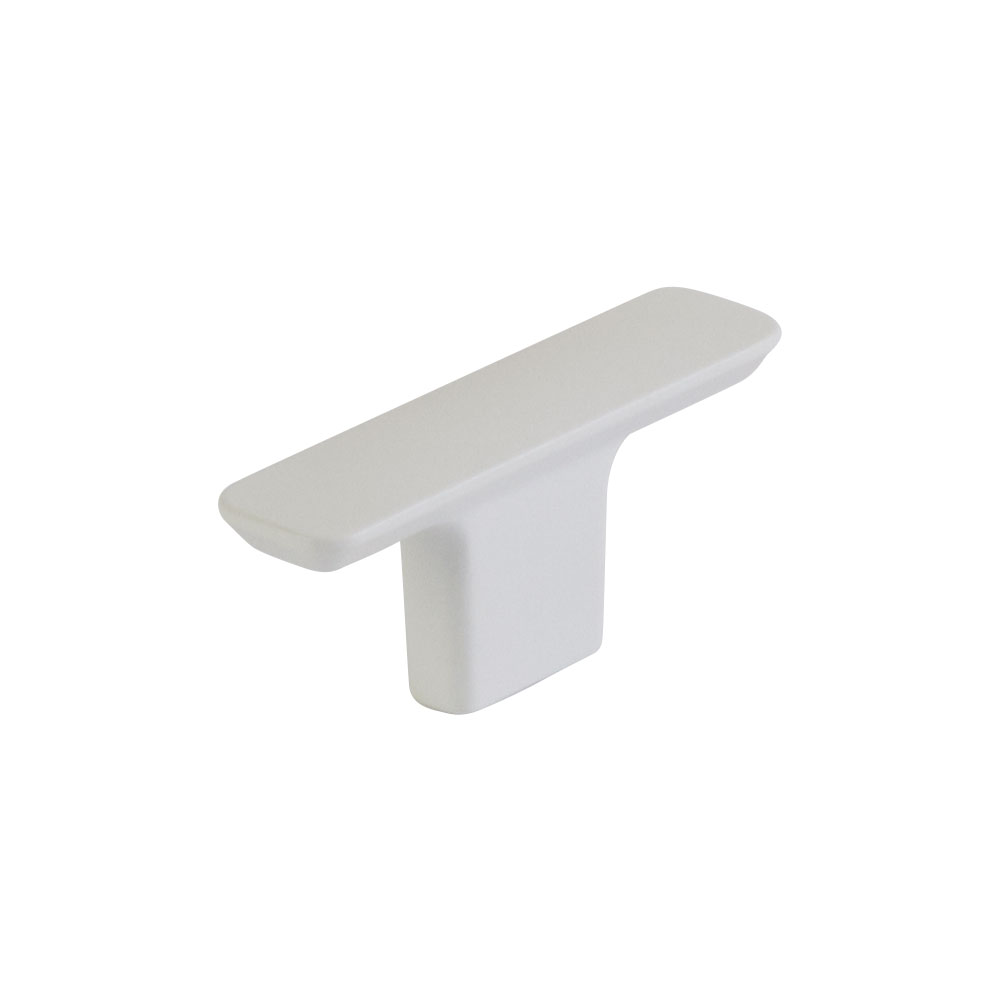 Schaub and Company Suave, T-Knob, Matte White, 2-3/8"