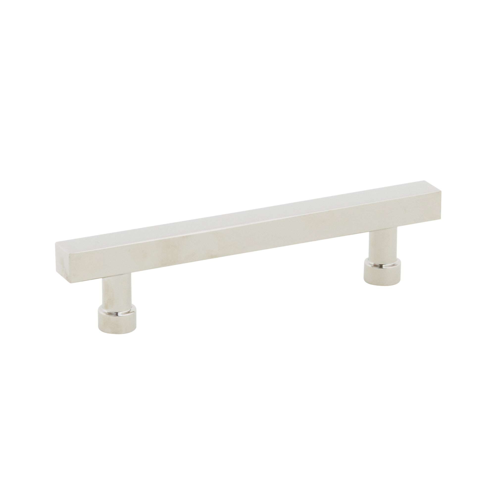 Schaub and Company NOHO, Cabinet Pull, Square, 4" cc, Polished Nickel