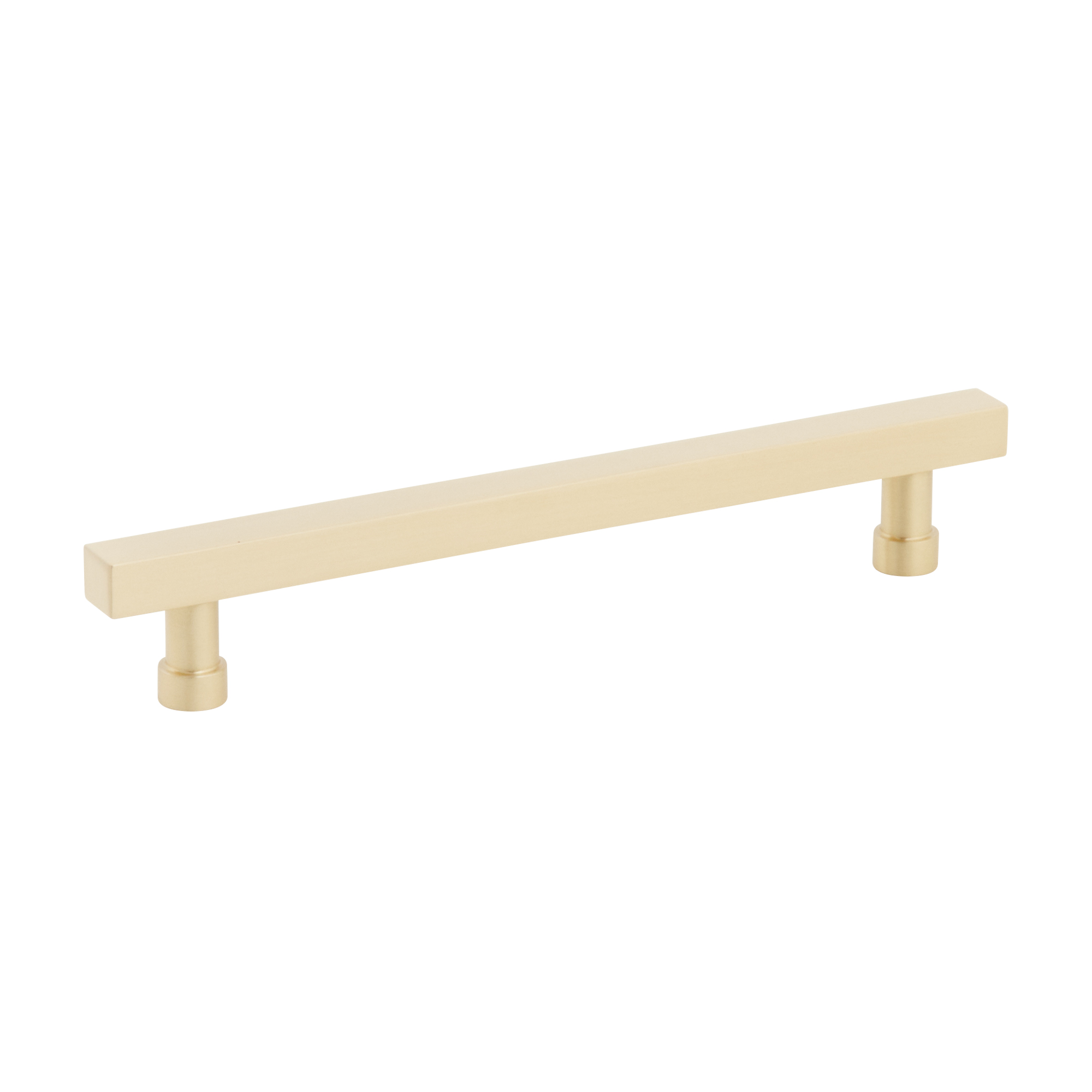 Schaub and Company NOHO, Cabinet Pull, Square, 6" cc, Satin Brass