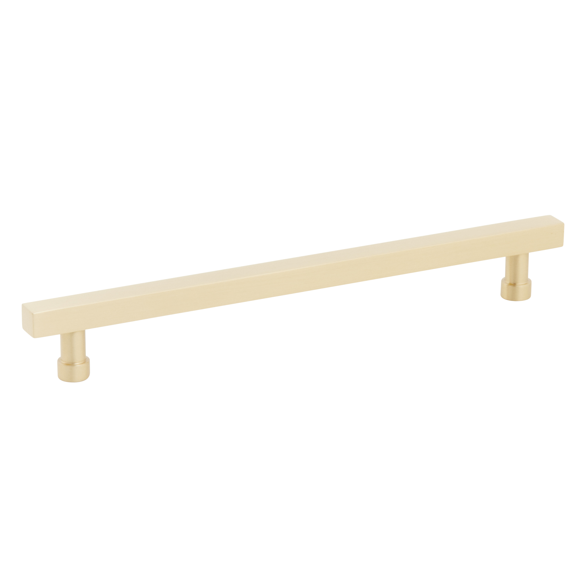 Schaub and Company NOHO, Cabinet Pull, Square, 8" cc, Satin Brass