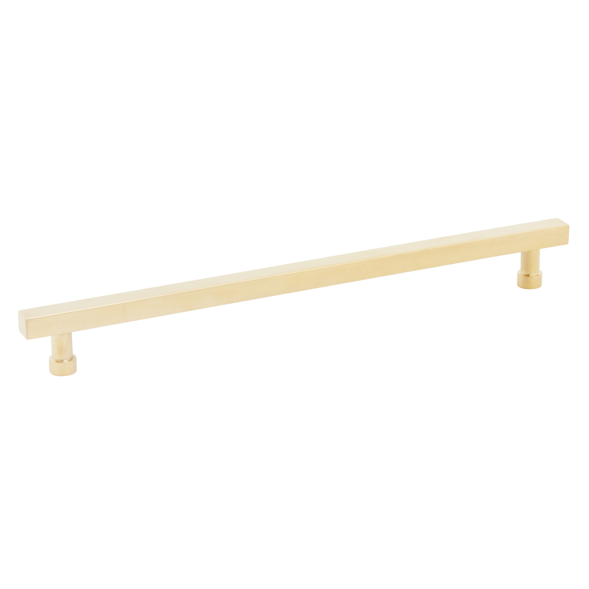 Schaub and Company NOHO, Cabinet Pull, Square, 10" cc, Unlacquered Brass