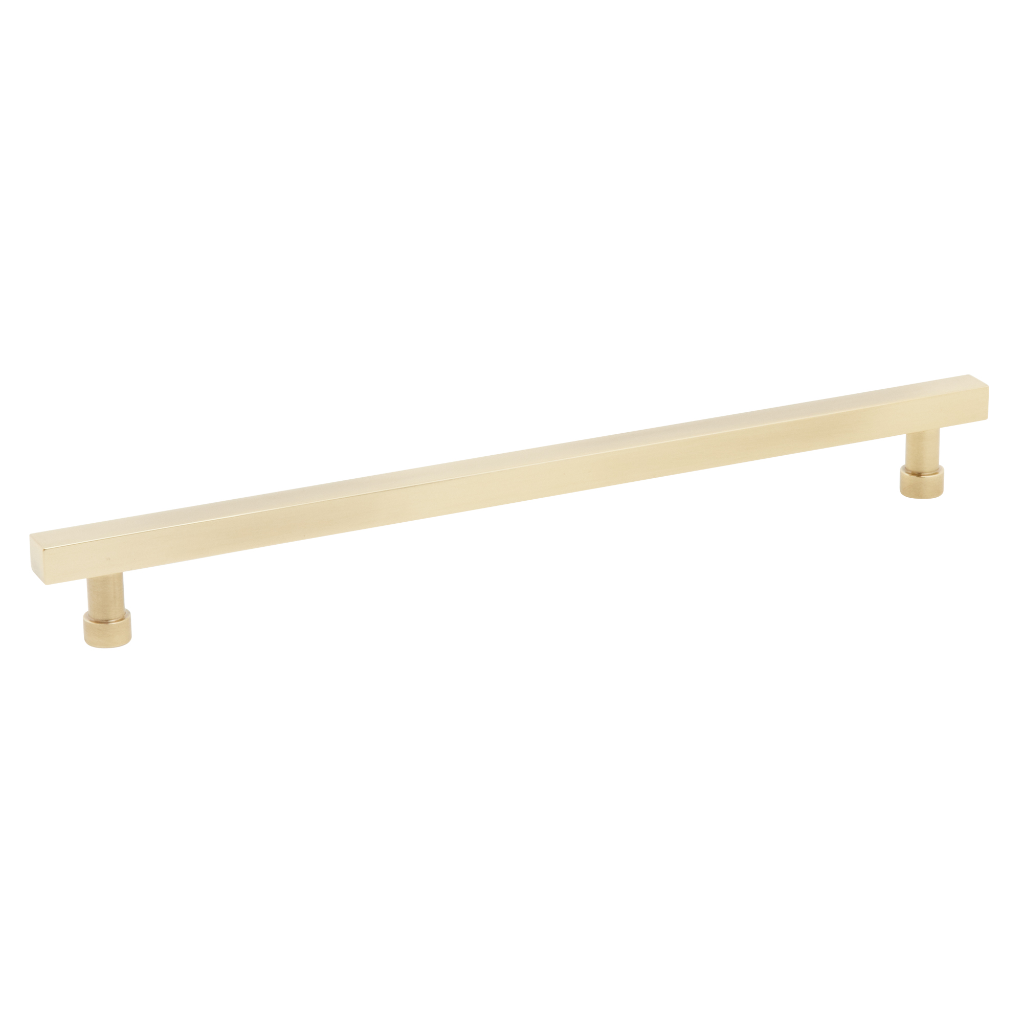 Schaub and Company NOHO, Cabinet Pull, Square, 10" cc, Vintage Brass