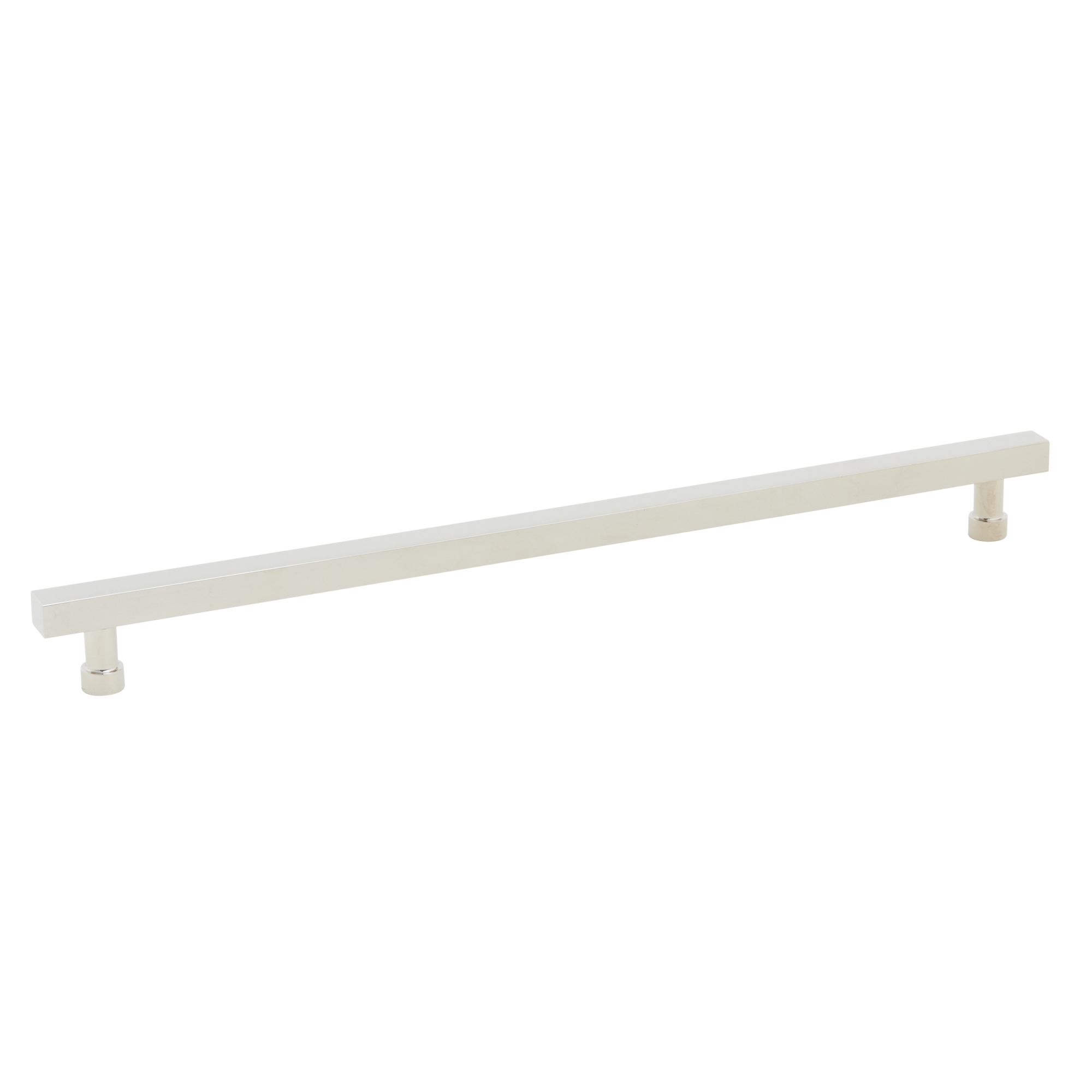 Schaub and Company NOHO, Cabinet Pull, Square, 12" cc, Polished Nickel