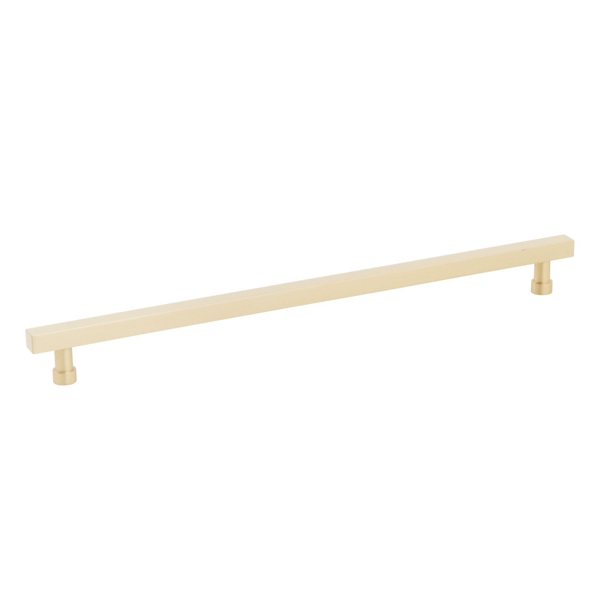 Schaub and Company NOHO, Cabinet Pull, Square, 12" cc, Satin Brass