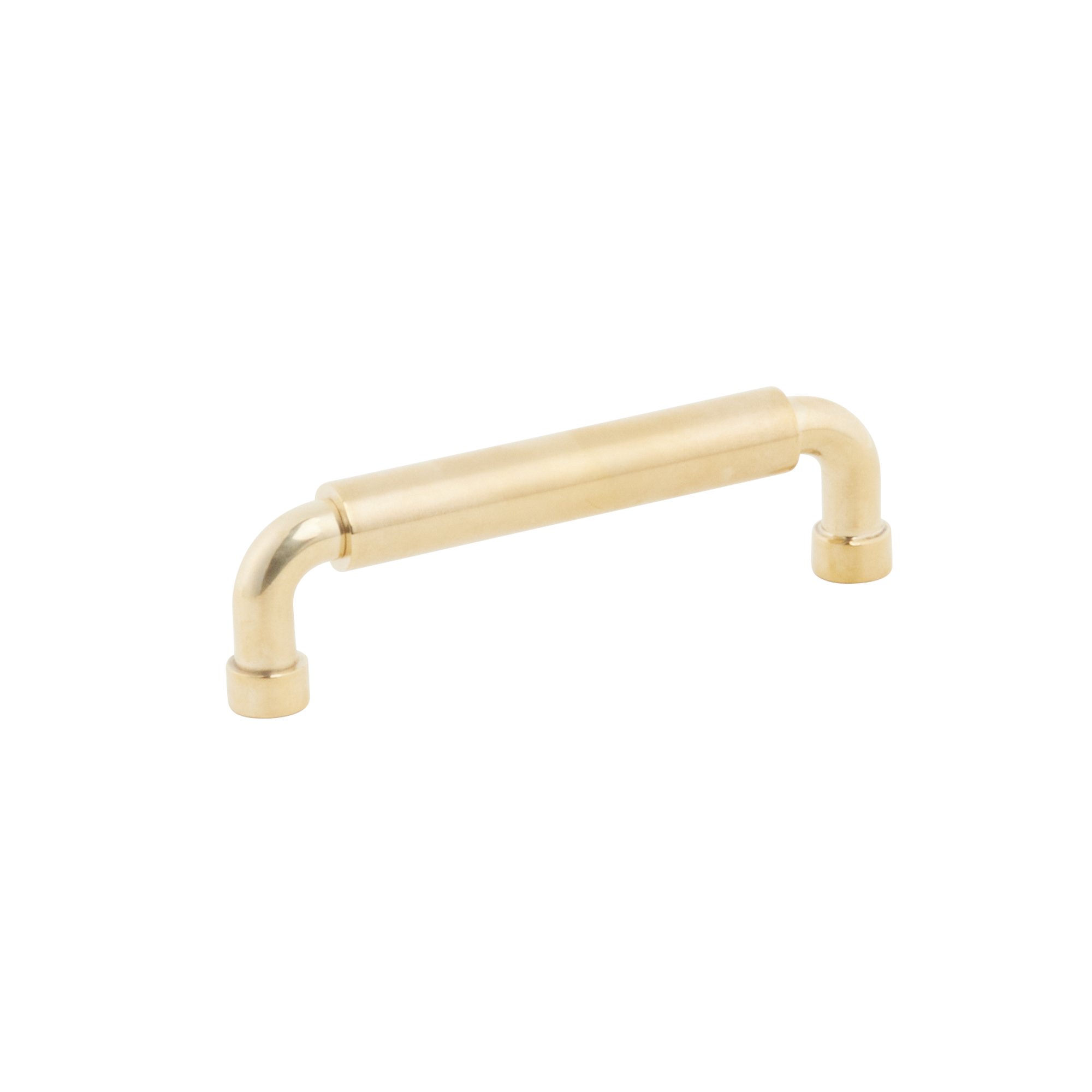 Schaub and Company NOHO, Cabinet Pull, Round, 4" cc, Unlacquered Brass