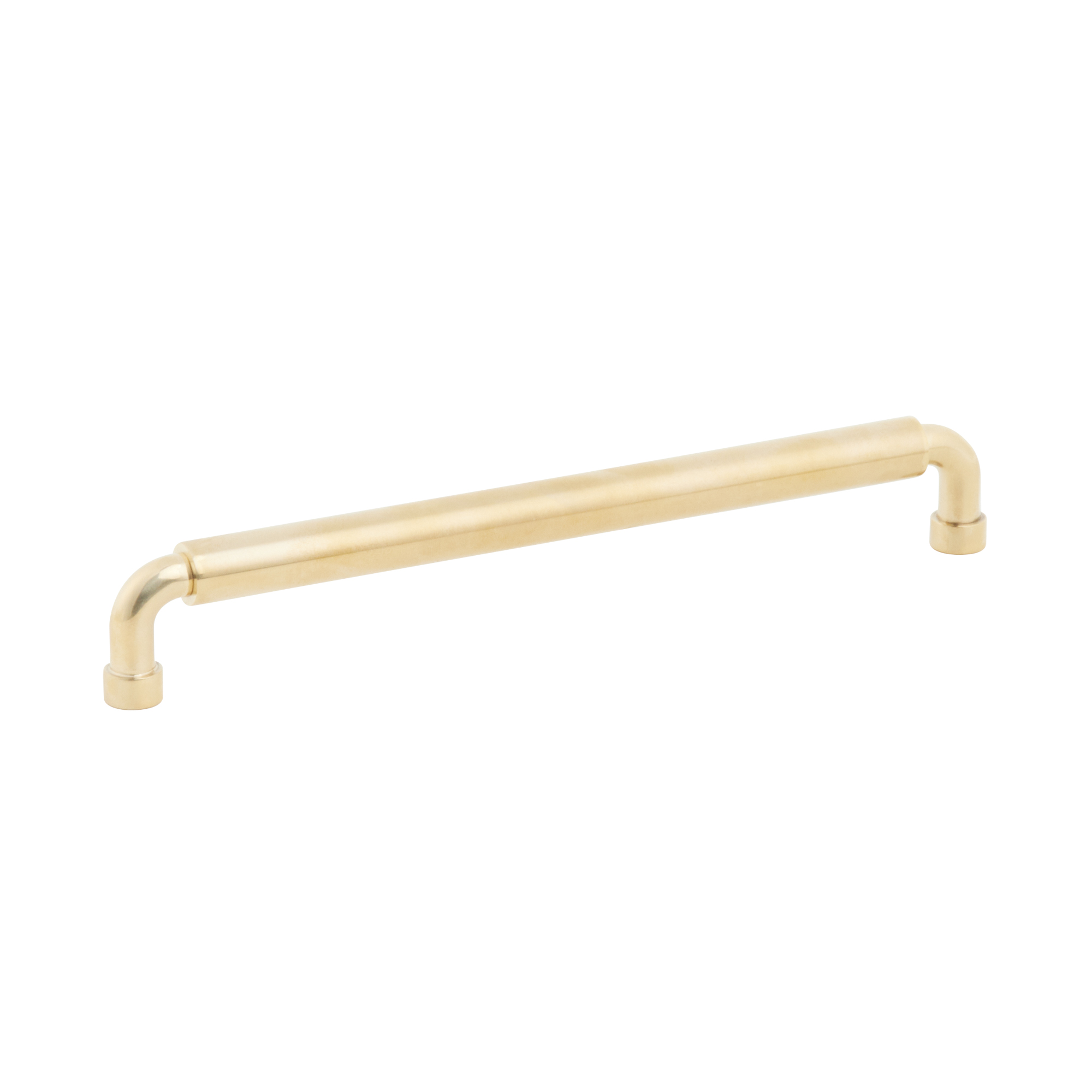 Schaub and Company NOHO, Cabinet Pull, Round, 8" cc, Unlacquered Brass