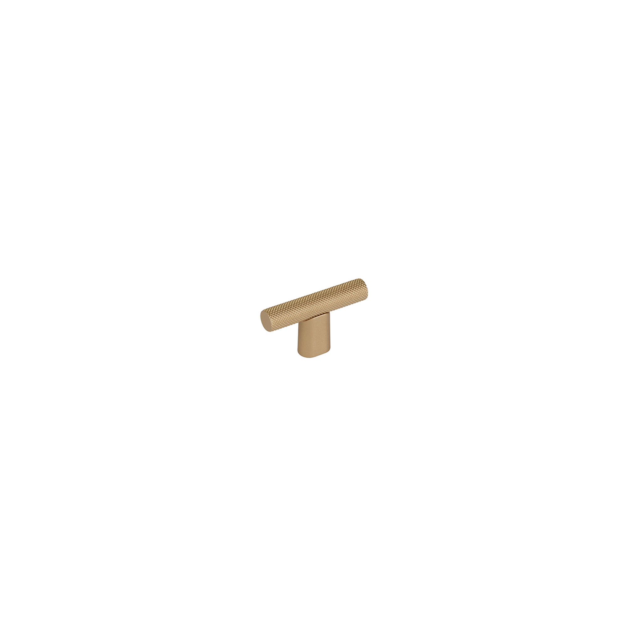 Schaub and Company Monza, T-Knob, Signature Satin Brass, 2"