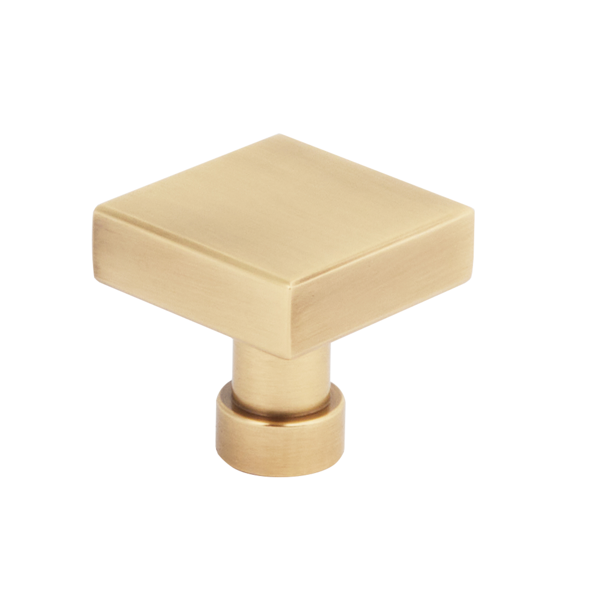 Schaub and Company NOHO, Cabinet Knob, Square, Vintage Brass