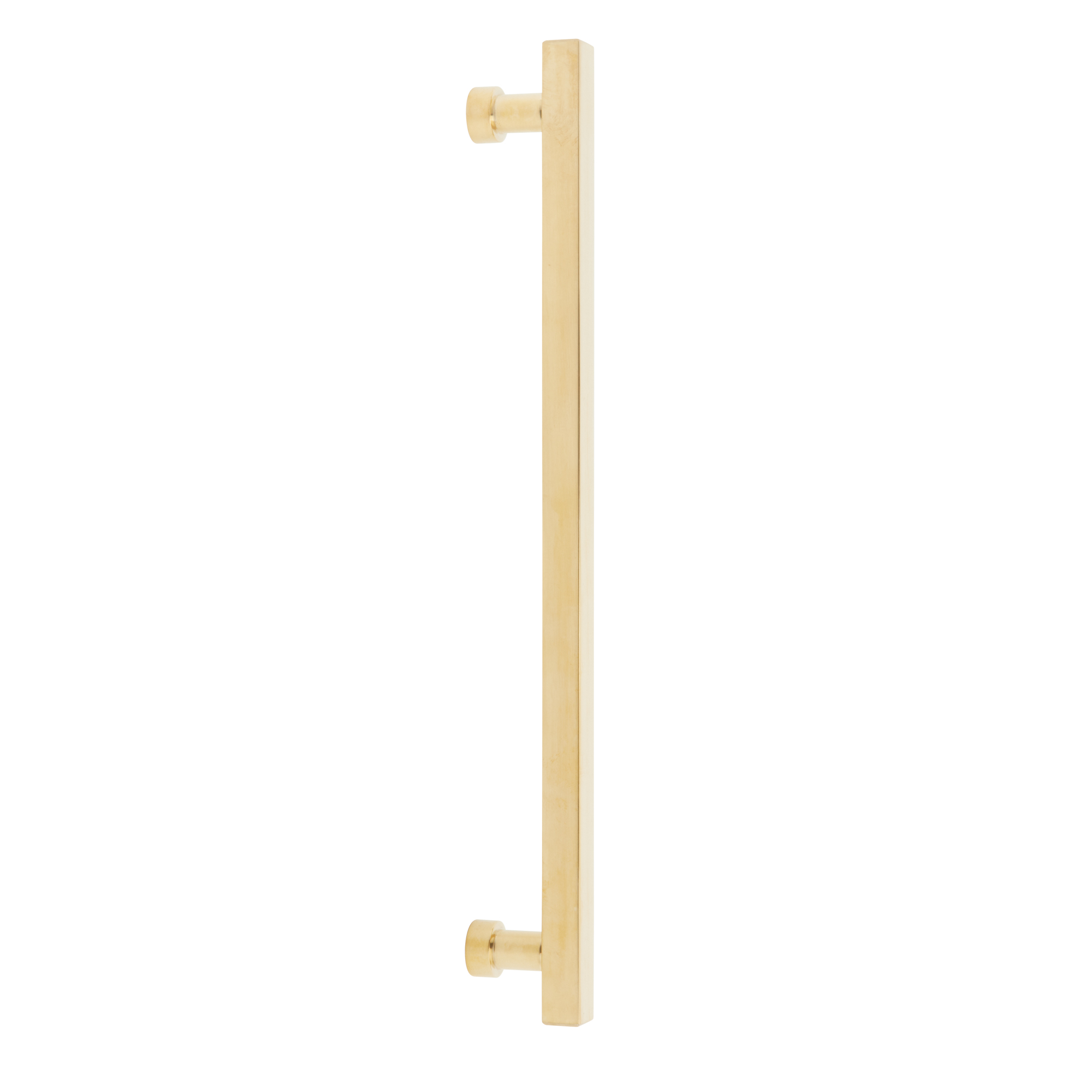 Schaub and Company NOHO, Cabinet Appliance Pull, Square, 12" cc, Unlacquered Brass
