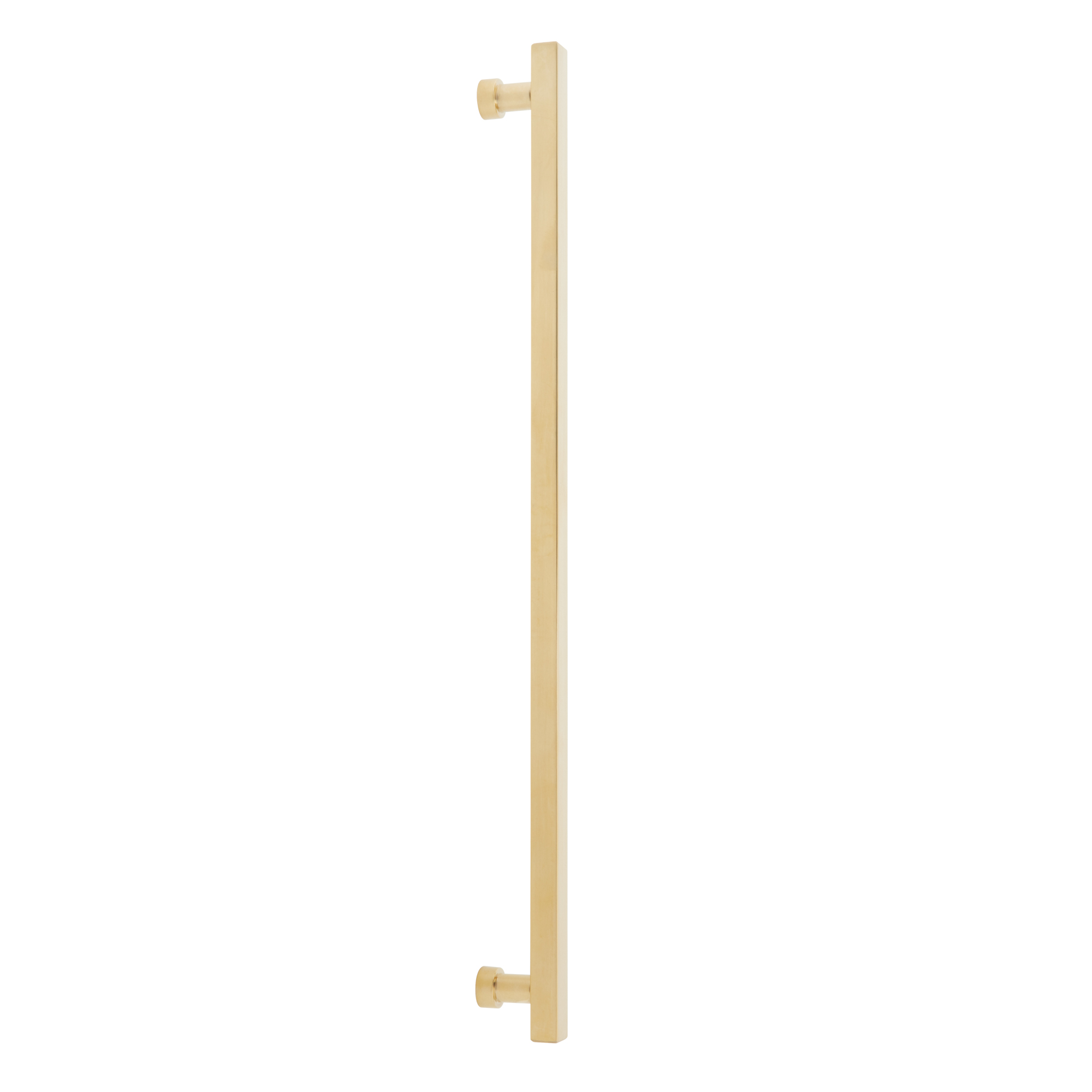 Schaub and Company NOHO, Cabinet Appliance Pull, Square, 18" cc, Unlacquered Brass