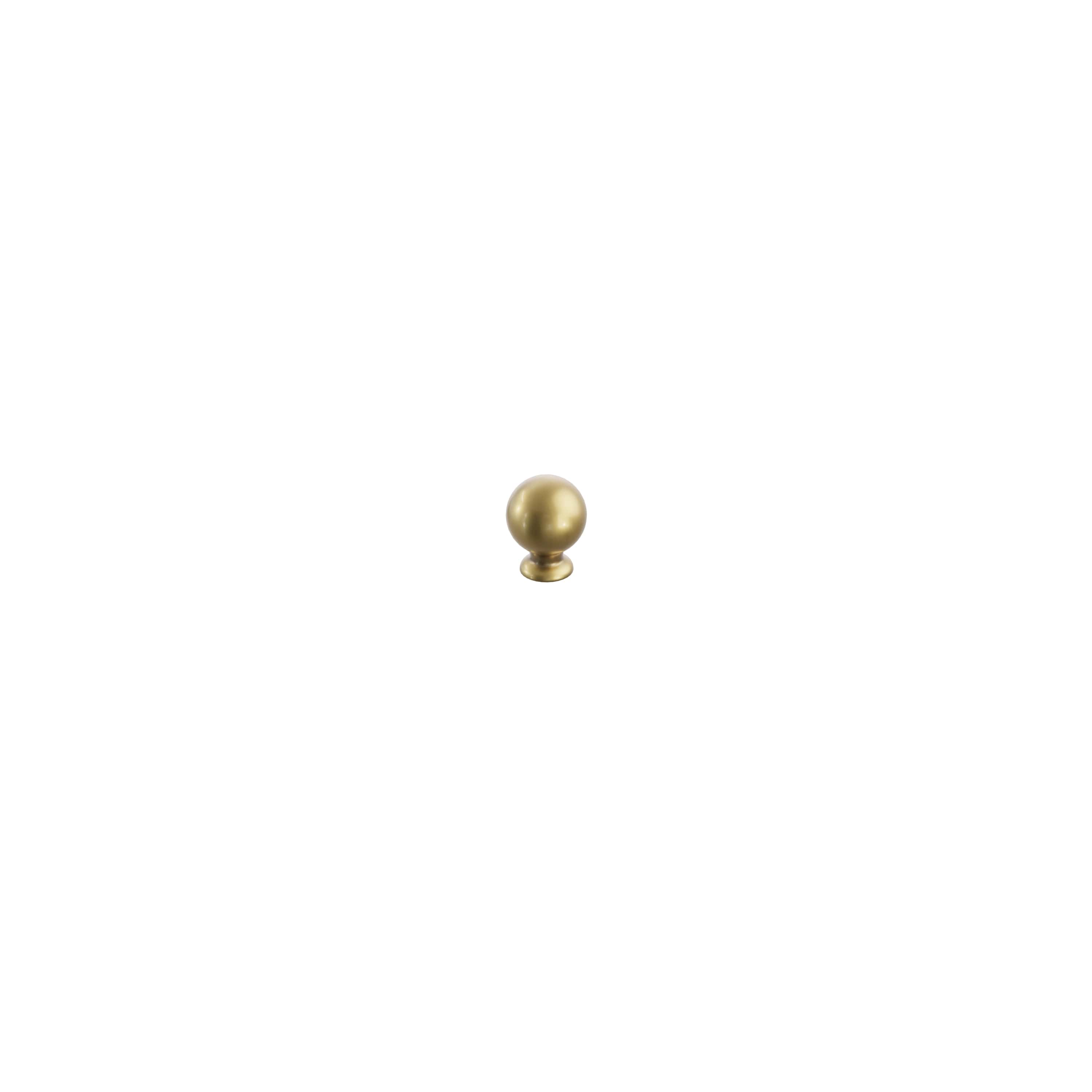Schaub and Company Avenue, Cabinet Knob, Round, 1", Vintage Brass