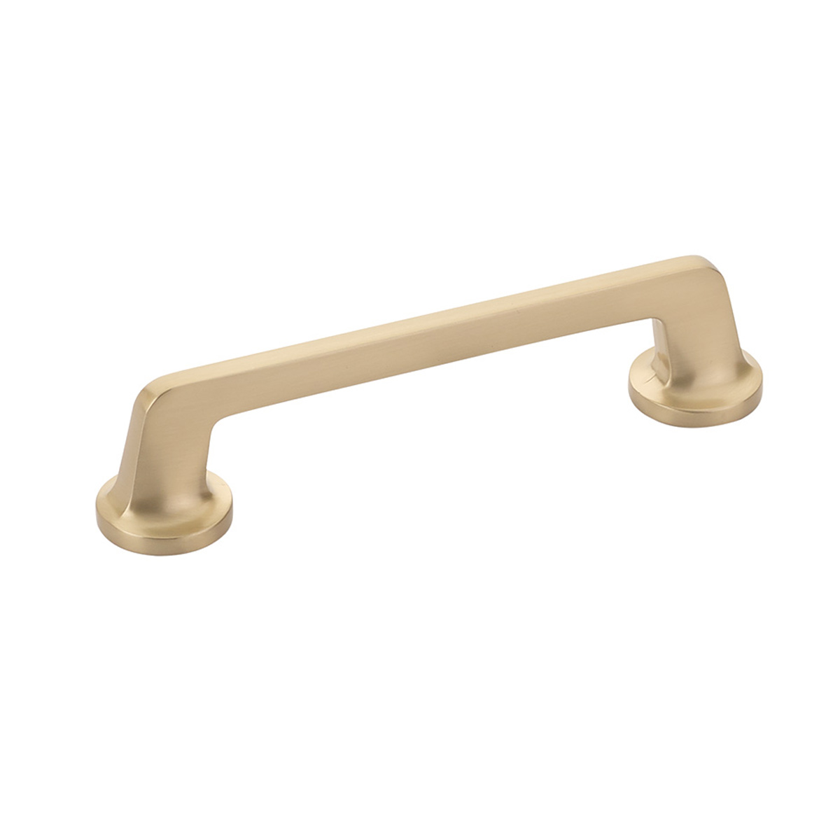 Schaub and Company Northport, Pull with round bases, Signature Satin Brass, 5" cc
