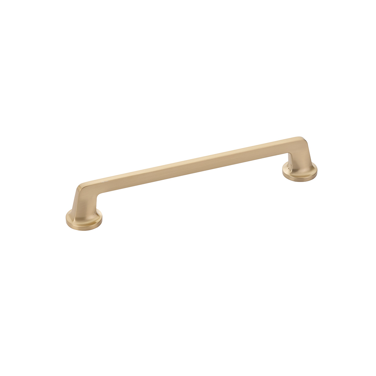 Schaub and Company Northport, Pull with round bases, Signature Satin Brass, 8" cc