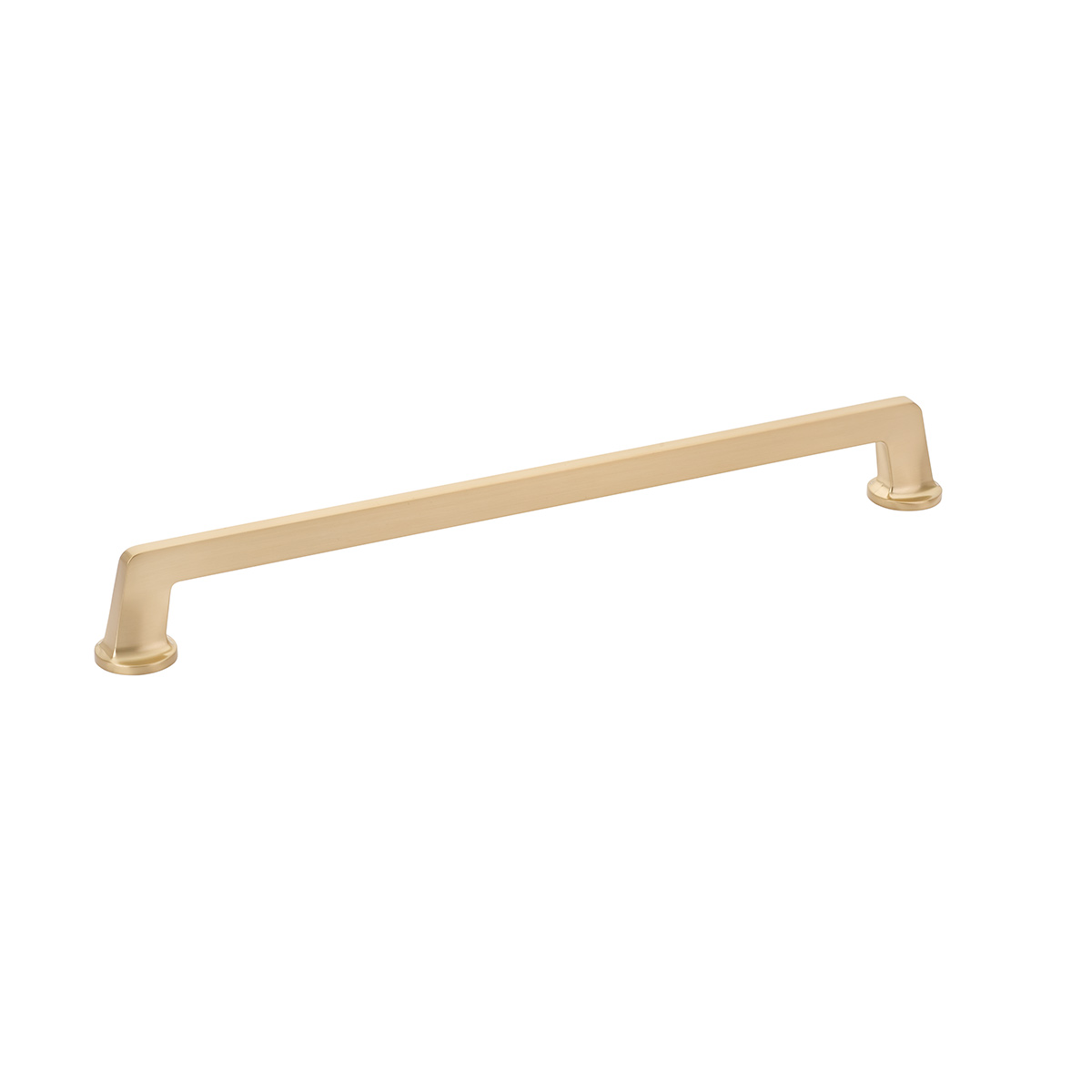 Schaub and Company Northport, Appliance Pull with round bases, Signature Satin Brass, 15" cc