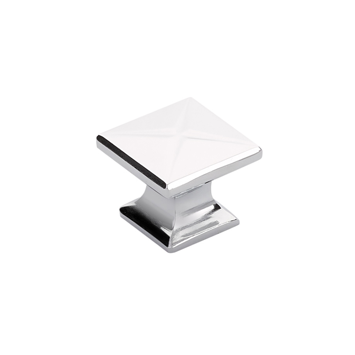 Schaub and Company Northport, Square Knob, Polished Chrome, 1-3/8" dia