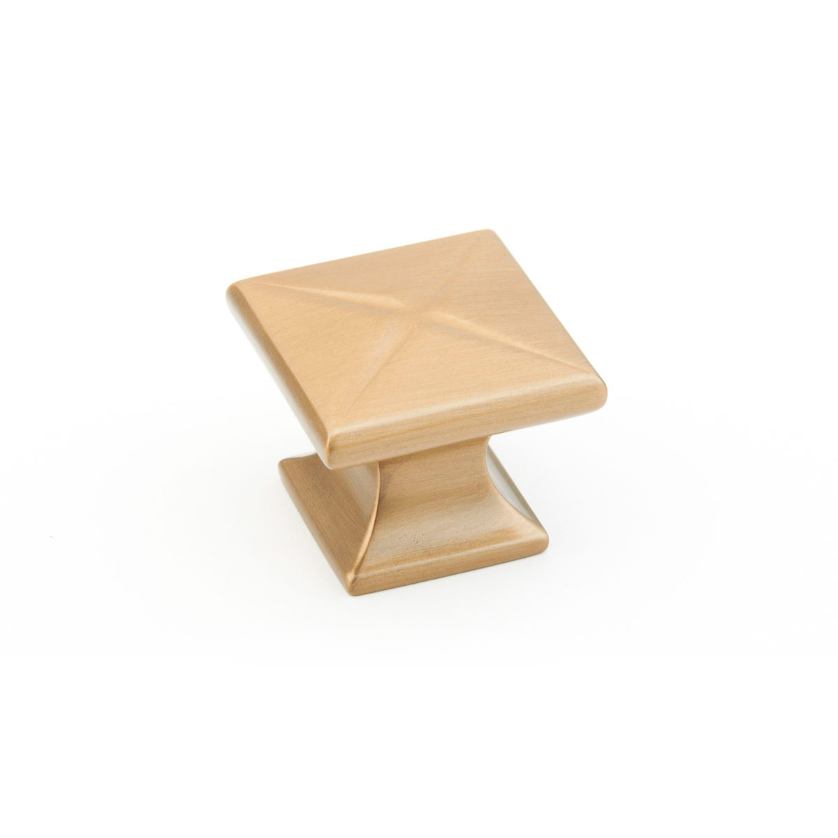 Schaub and Company Northport, Square Knob, Brushed Bronze, 1-3/8" dia