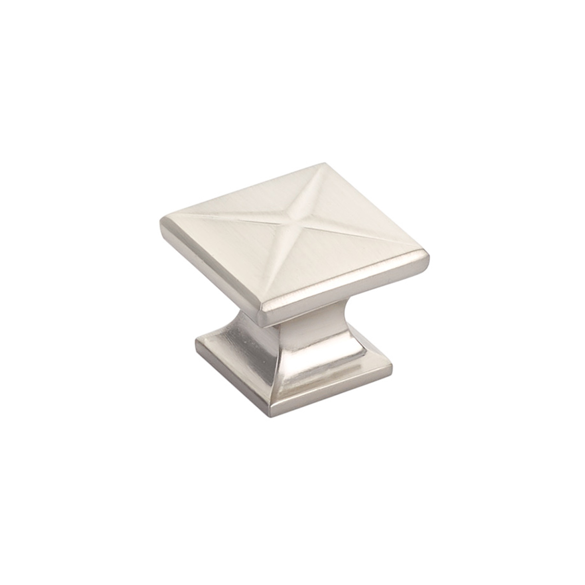 Schaub and Company Northport, Square Knob, Brushed Nickel, 1-3/8" dia