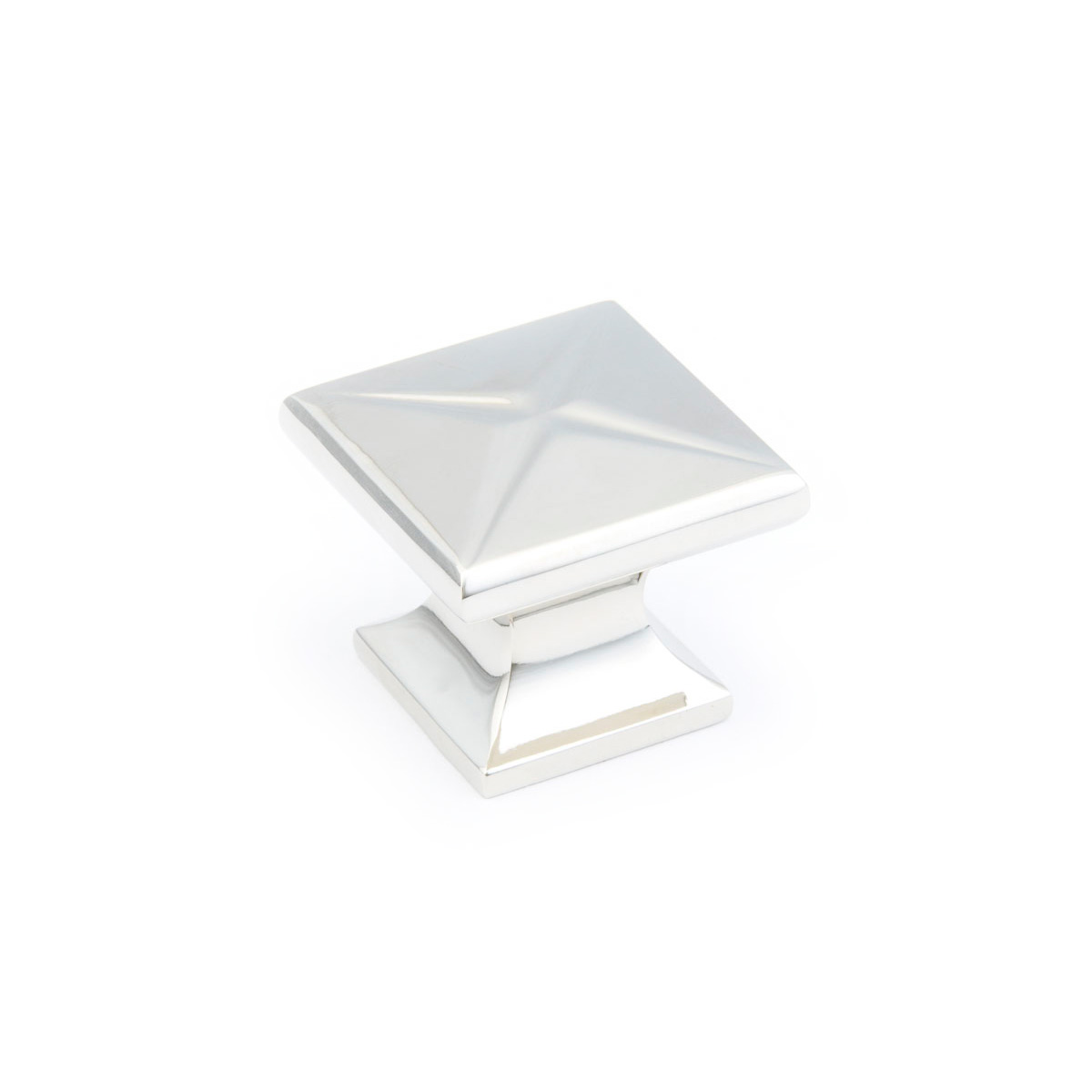 Schaub and Company Northport, Square Knob, Polished Nickel, 1-3/8" dia