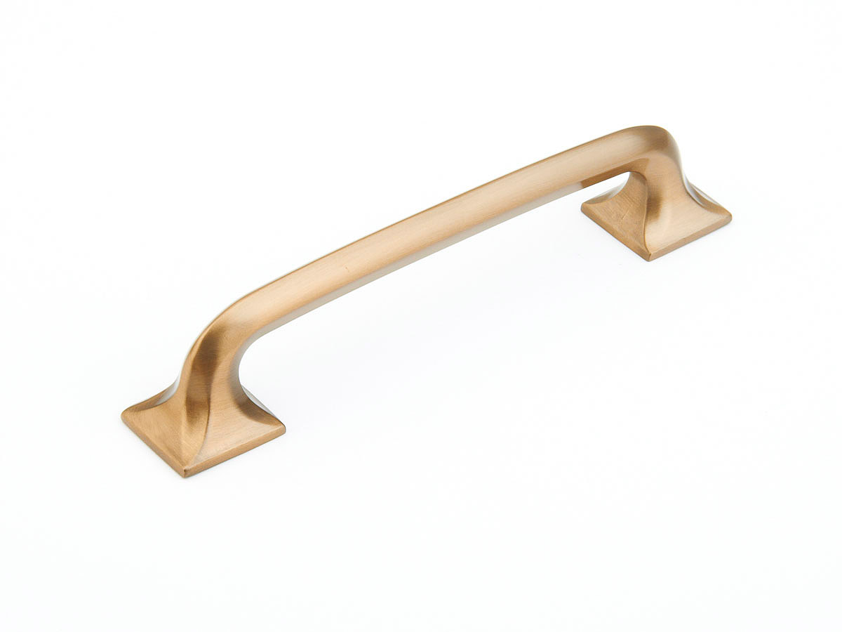 Schaub and Company Northport, Pull with square bases, Brushed Bronze, 5" cc