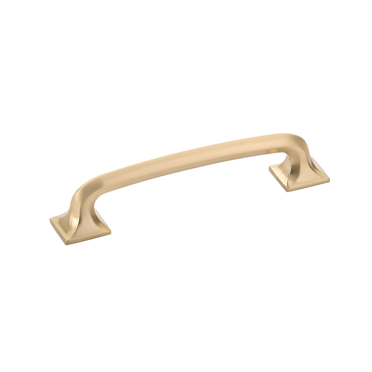Schaub and Company Northport, Pull with square bases, Signature Satin Brass, 5" cc